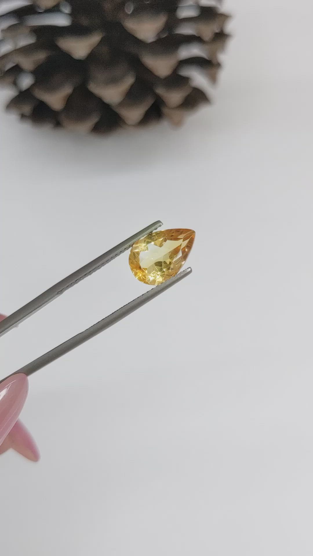 2.55 Ct. Citrine from Brazil Size Video