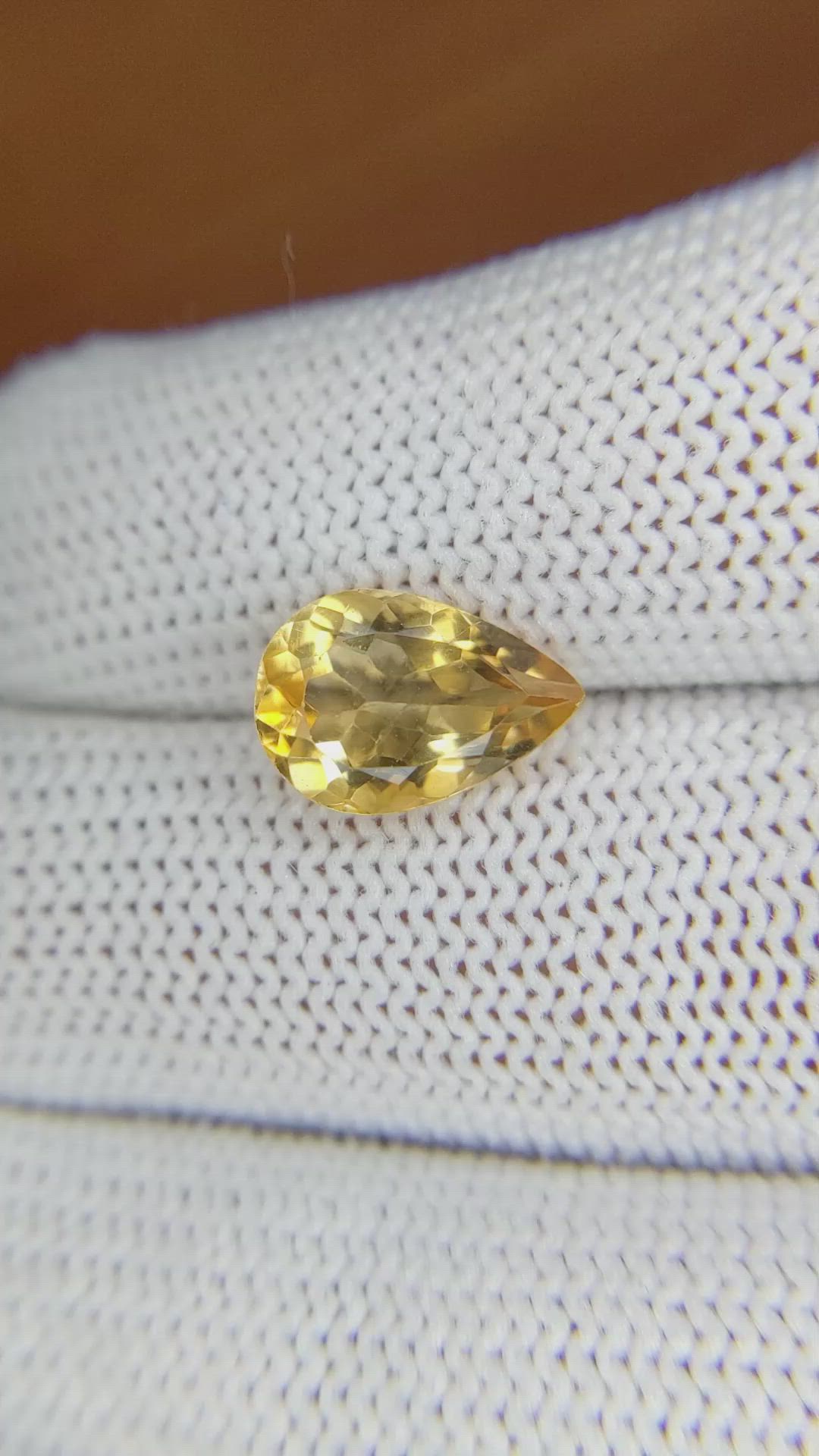 2.55 Ct. Citrine from Brazil Size Video