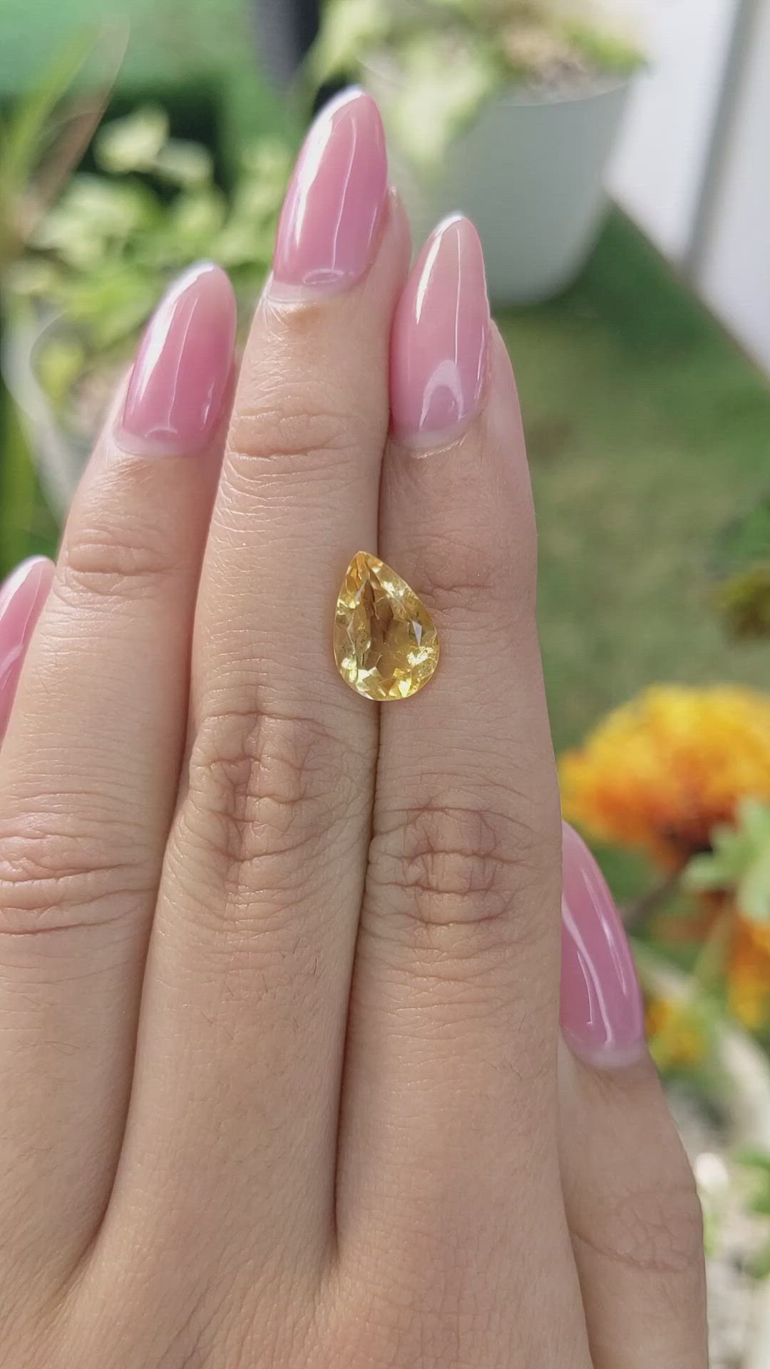 2.55 Ct. Citrine from Brazil Size Video