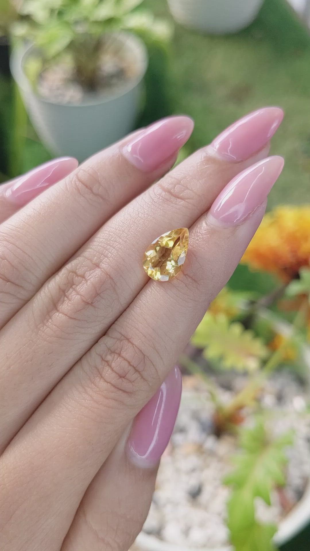2.50 Ct. Citrine from Brazil Size Video