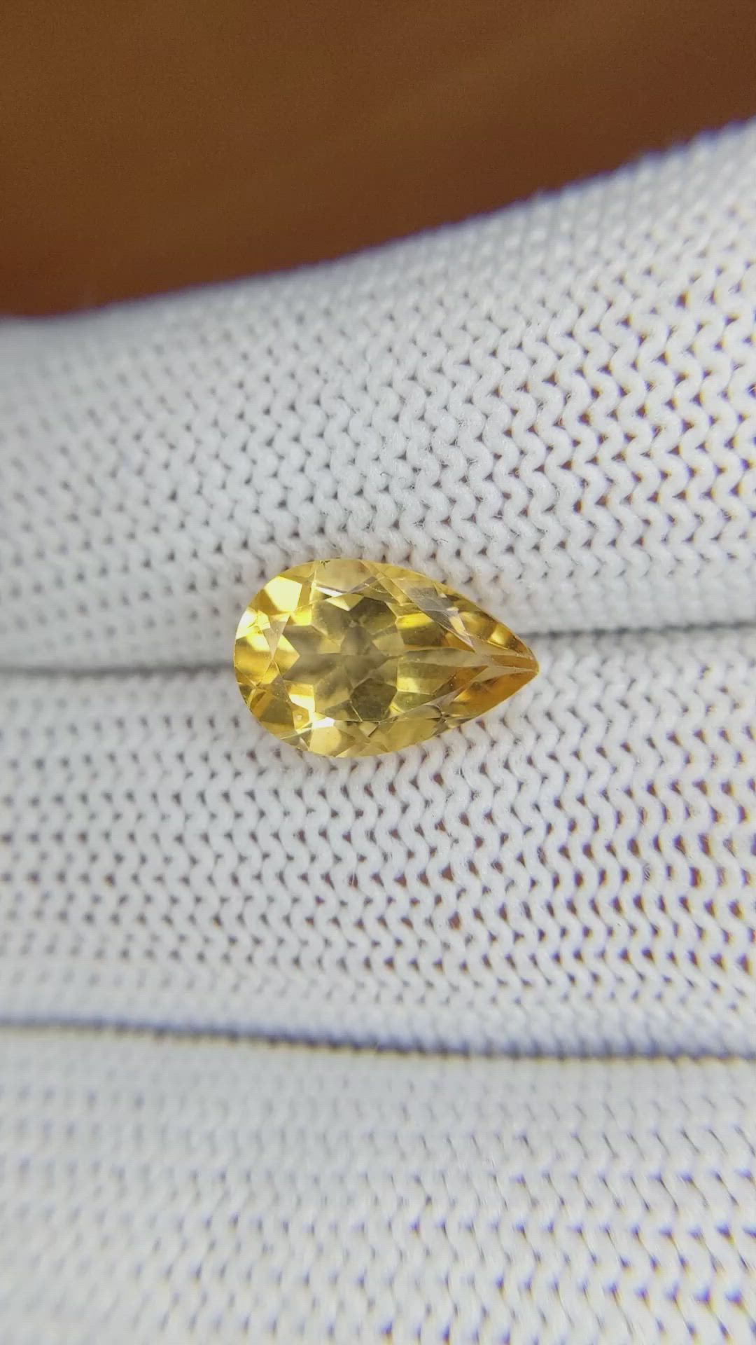 2.50 Ct. Citrine from Brazil Size Video