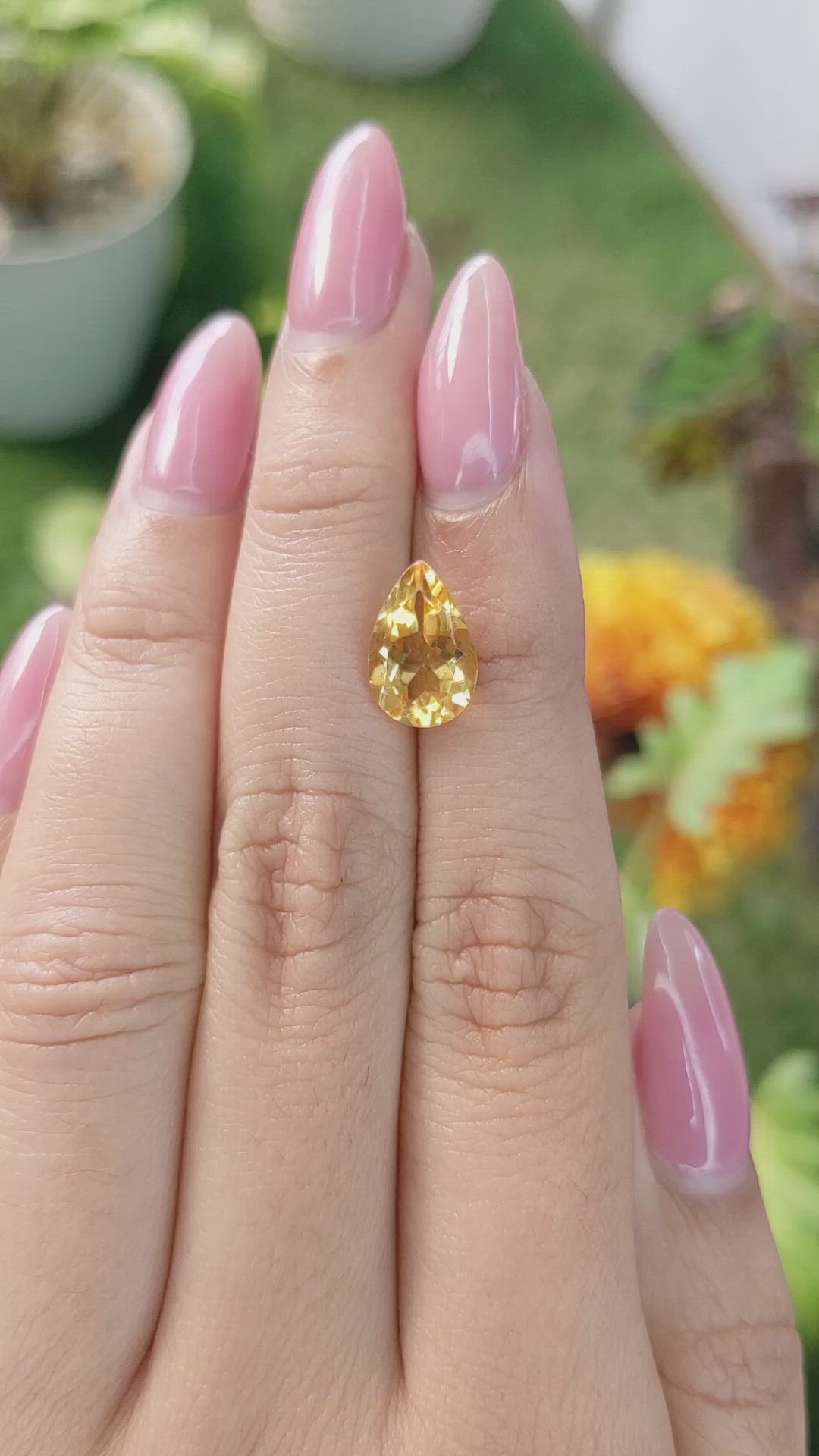 2.50 Ct. Citrine from Brazil Size Video