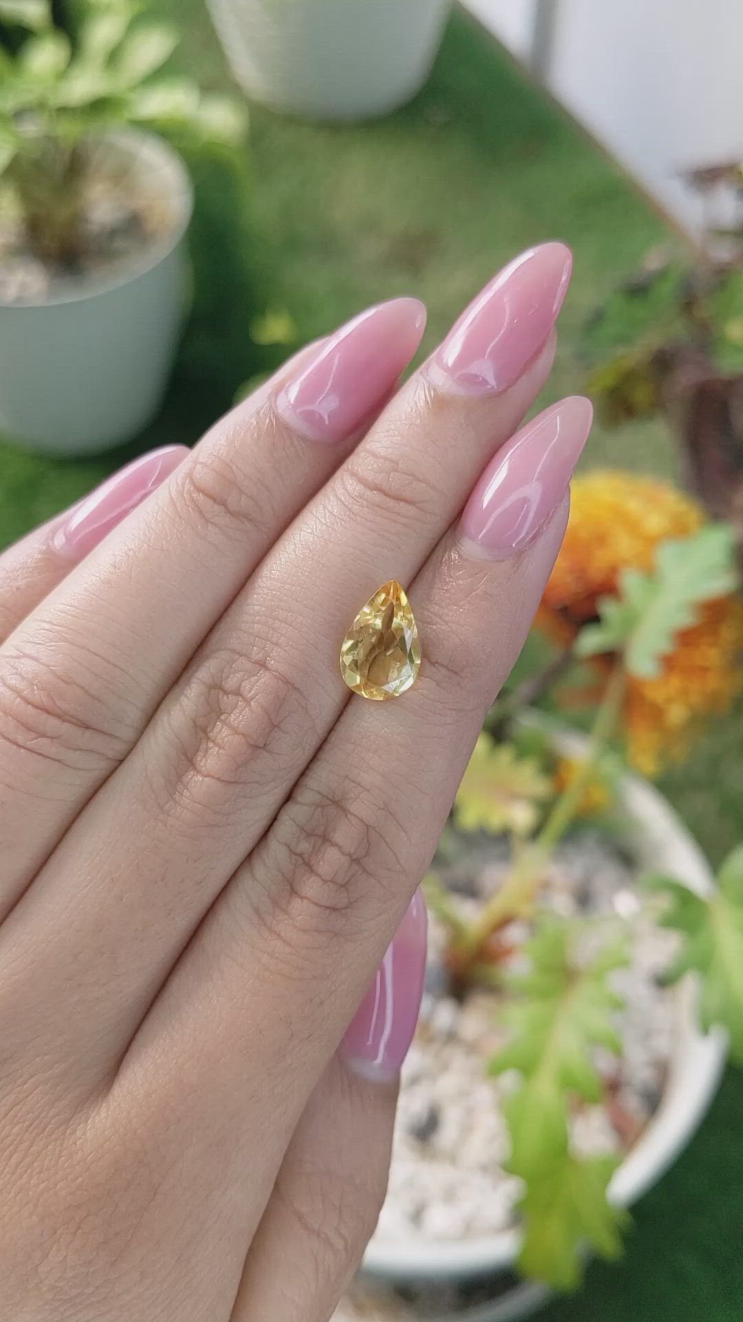 2.34 Ct. Citrine from Brazil Size Video