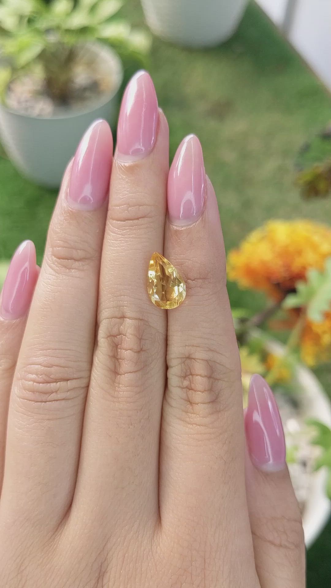 2.34 Ct. Citrine from Brazil Size Video