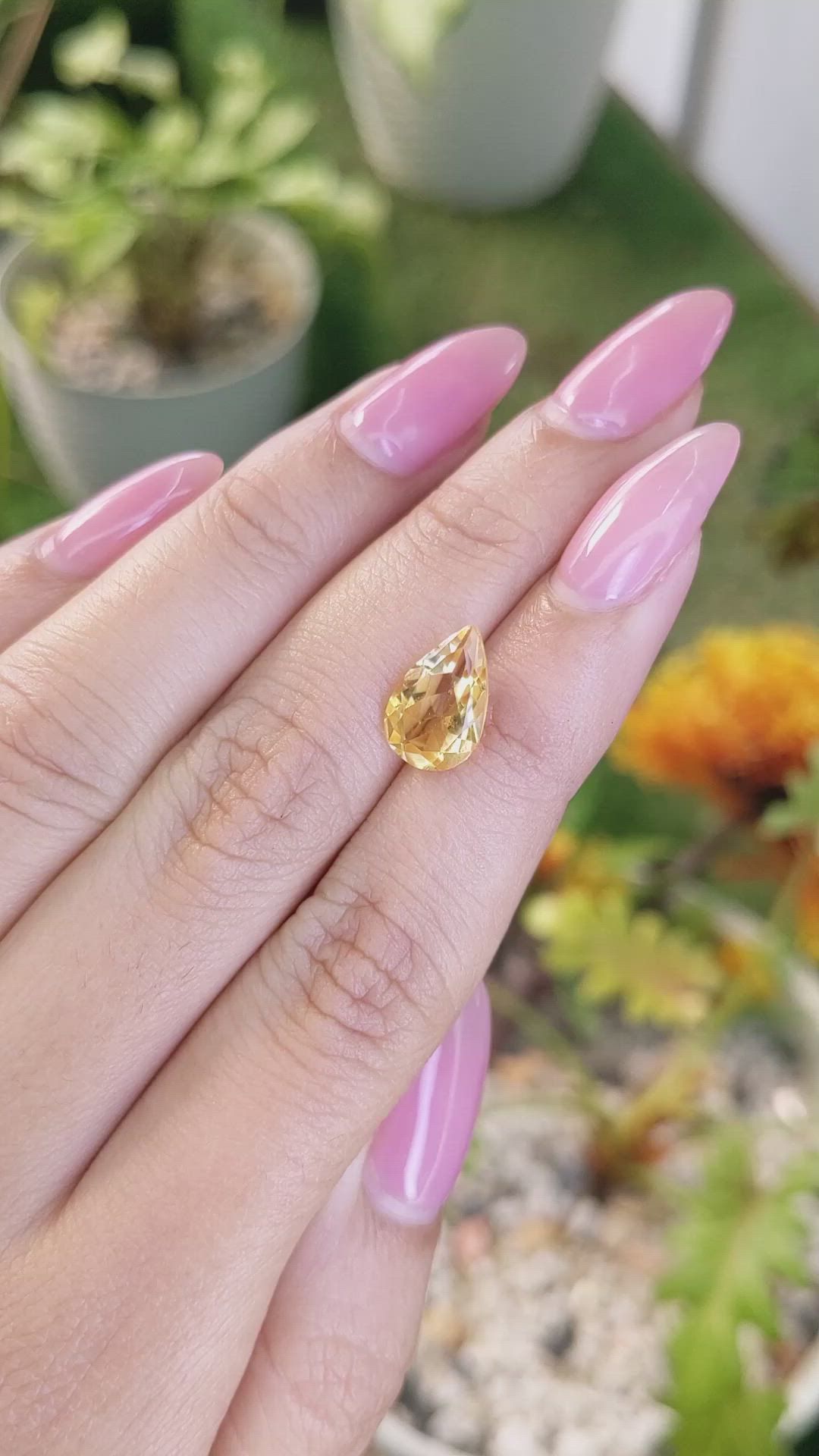 2.33 Ct. Citrine from Brazil Size Video