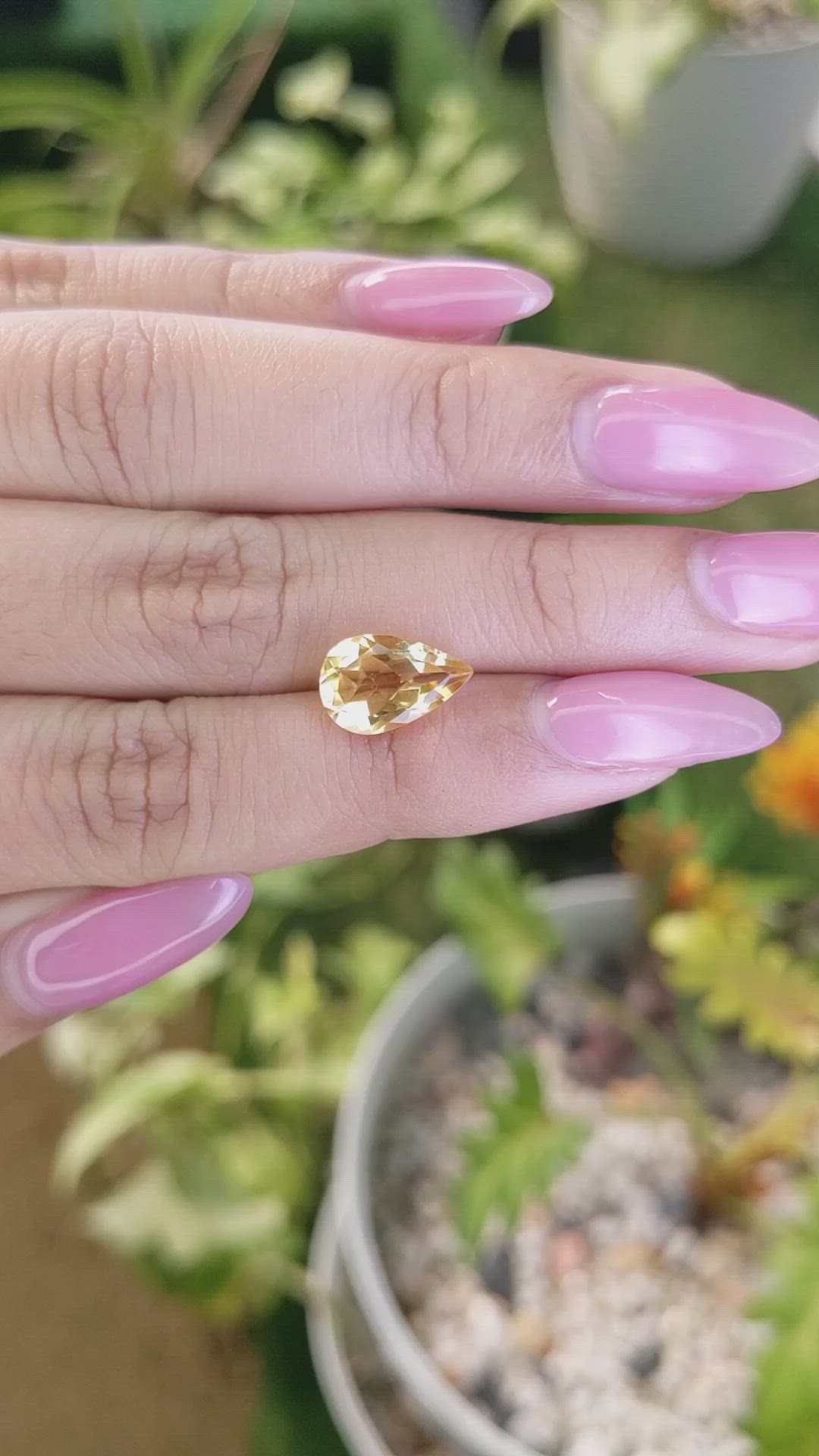 2.33 Ct. Citrine from Brazil Size Video