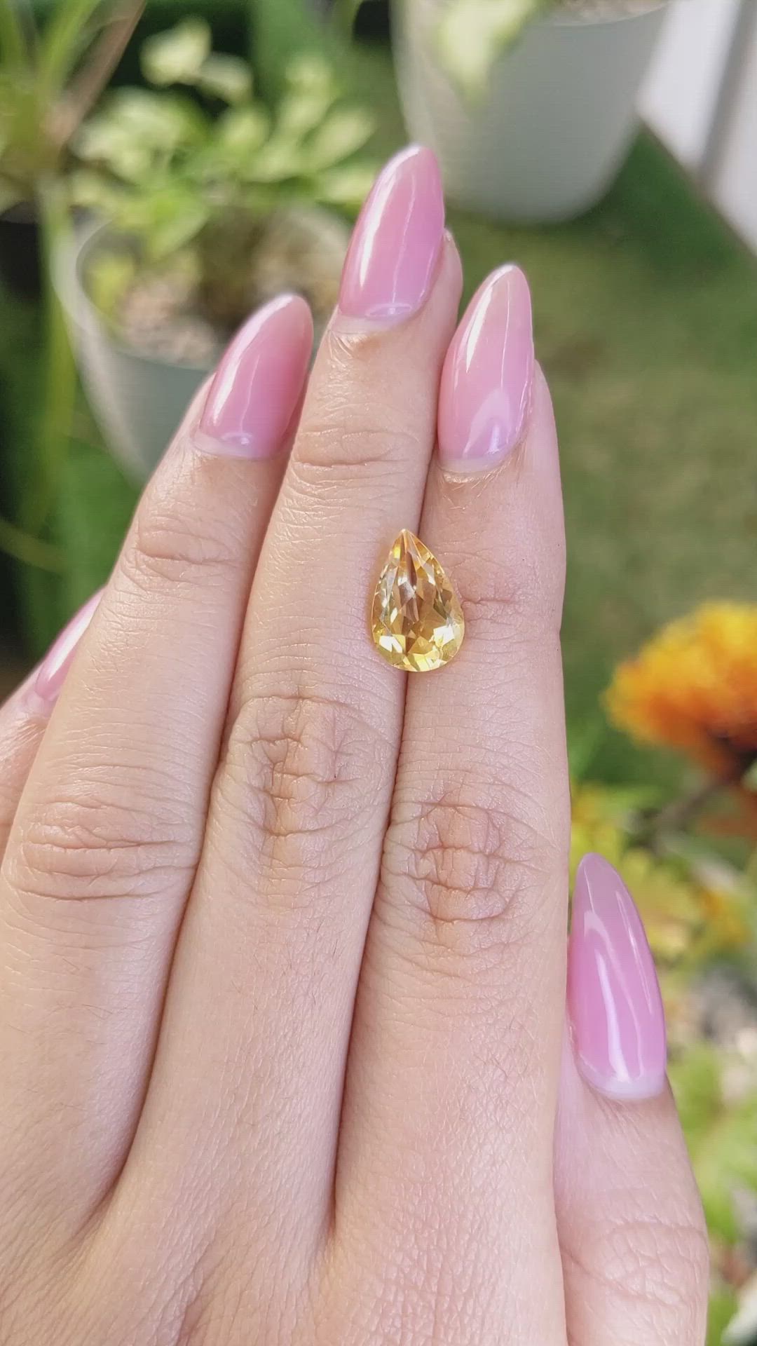 2.33 Ct. Citrine from Brazil Size Video
