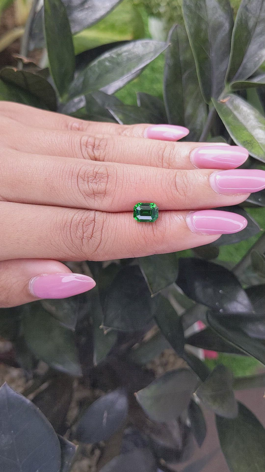 2.02 Ct. Tsavorite Garnet from Tanzania Size Video