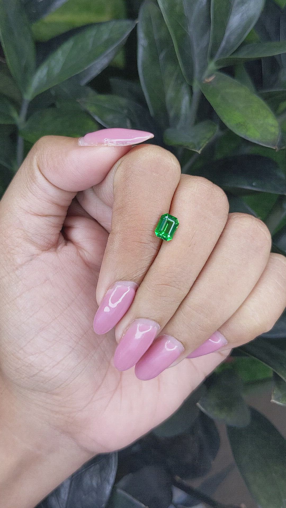 1.19 Ct. Tsavorite Garnet from Tanzania Size Video