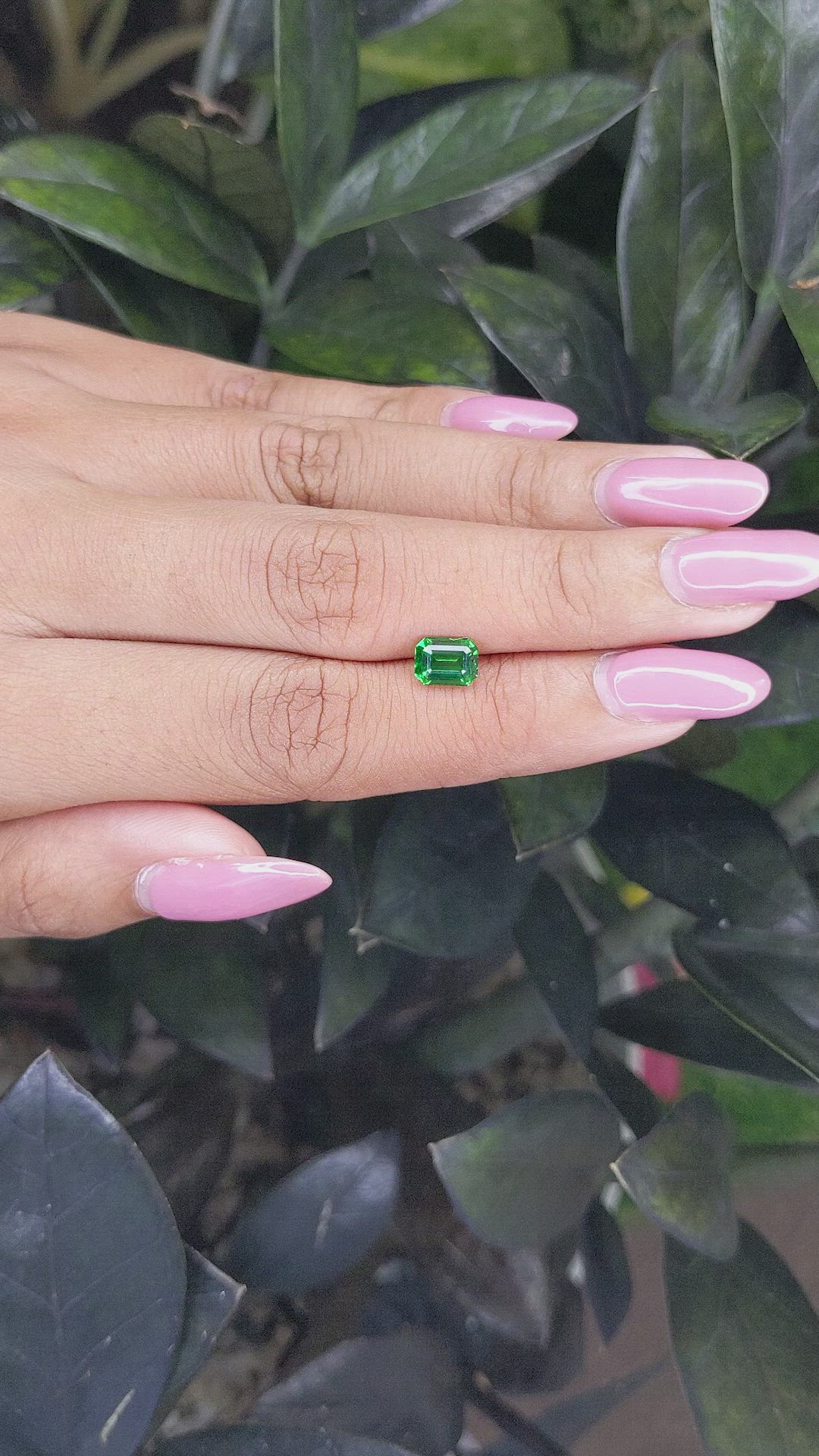 1.19 Ct. Tsavorite Garnet from Tanzania Size Video