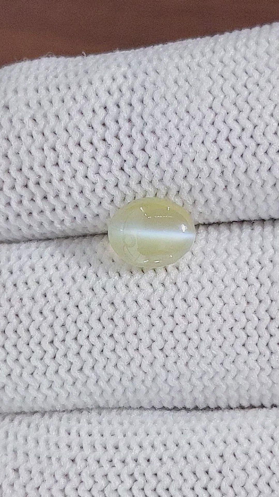 1.64 Ct. Cabochon Chrysoberyl from Ceylon (Sri Lanka) Size Video