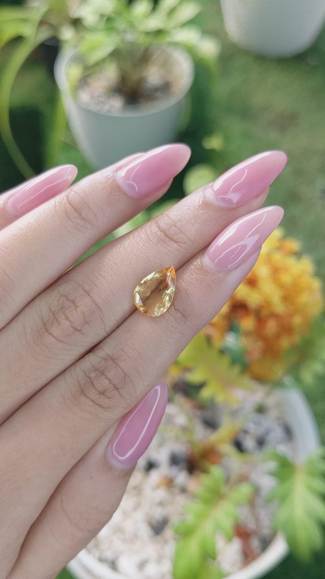 2.16 Ct. Citrine from Brazil Size Video