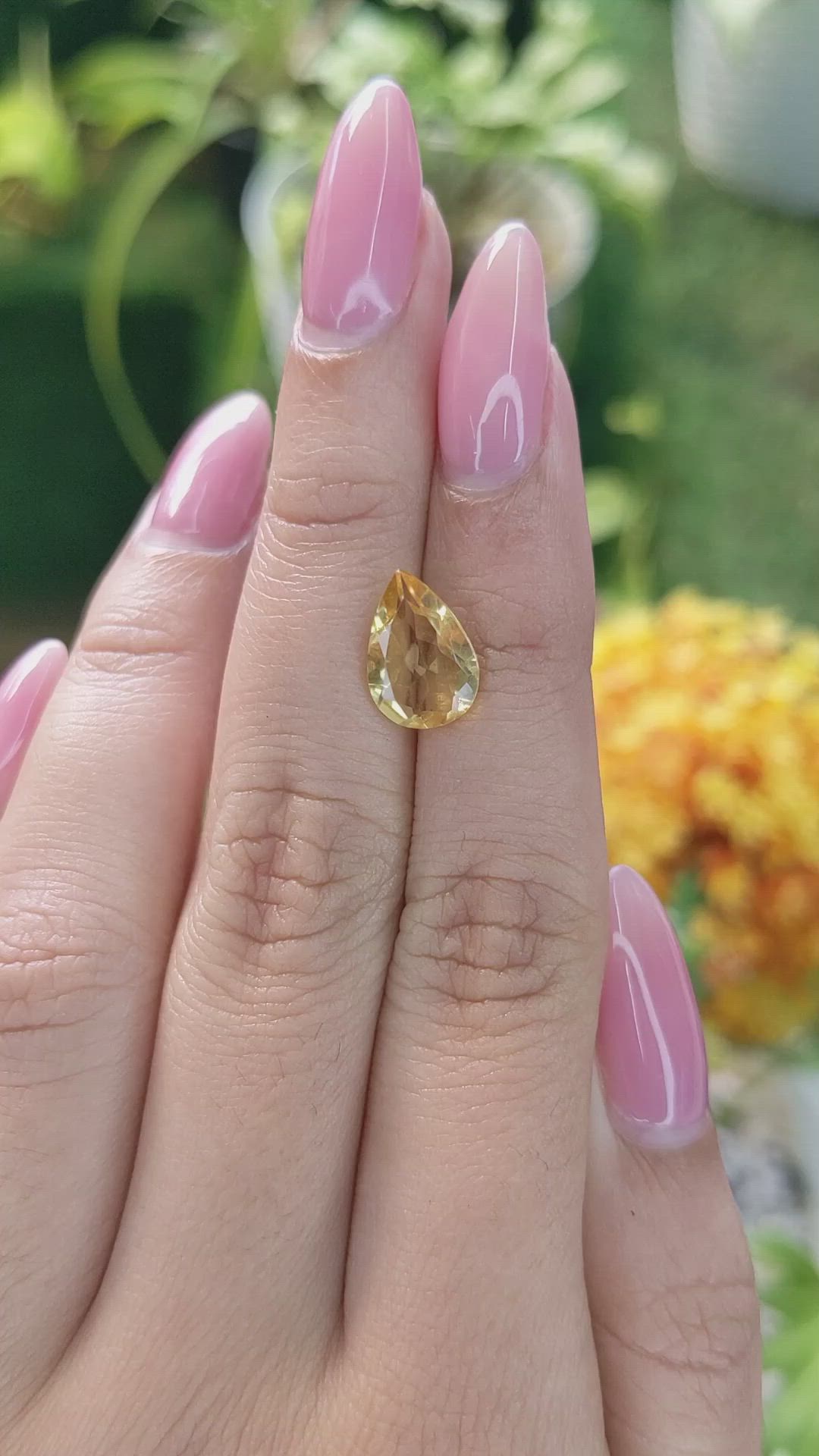 2.16 Ct. Citrine from Brazil Size Video