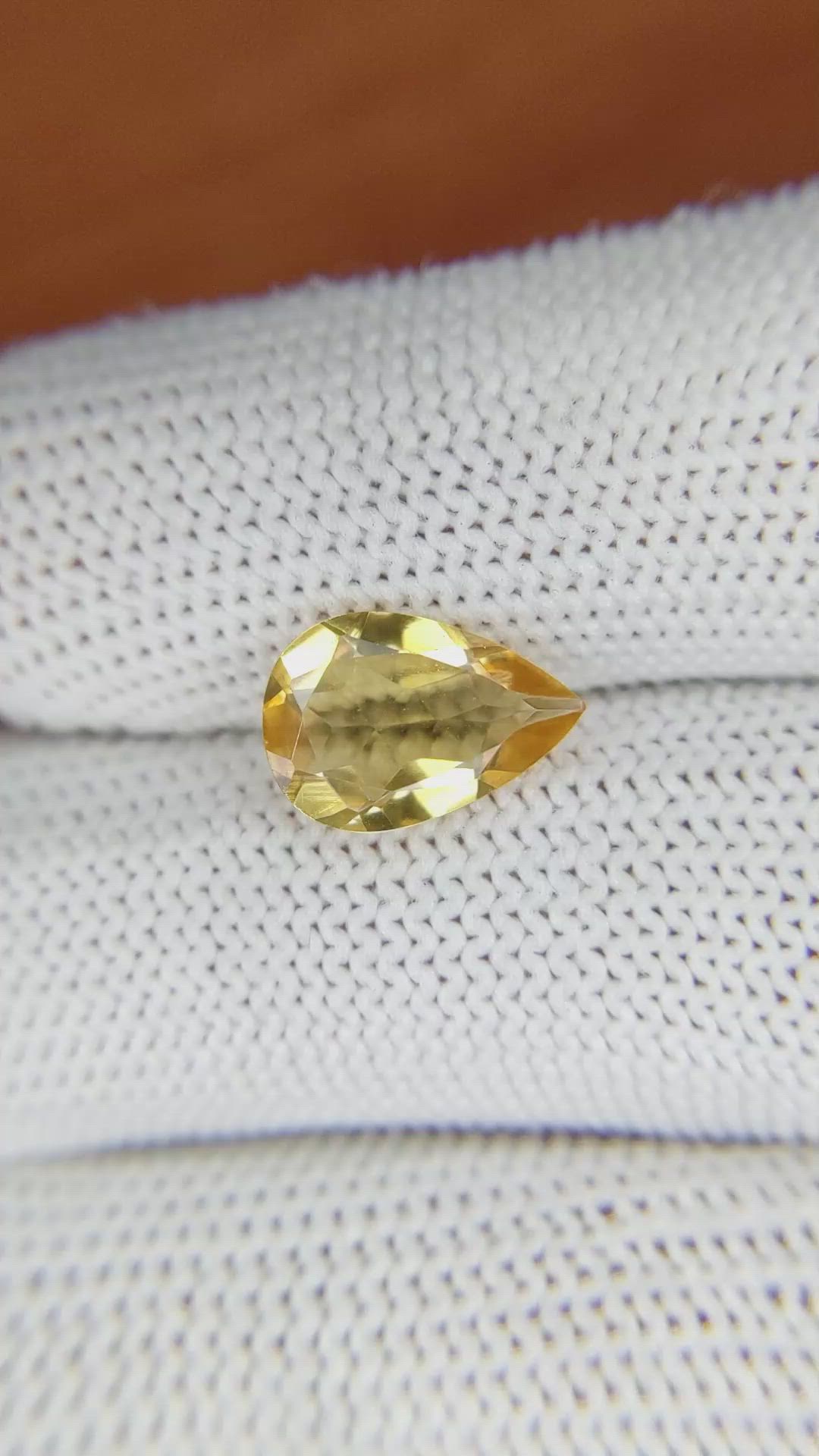 2.16 Ct. Citrine from Brazil Size Video
