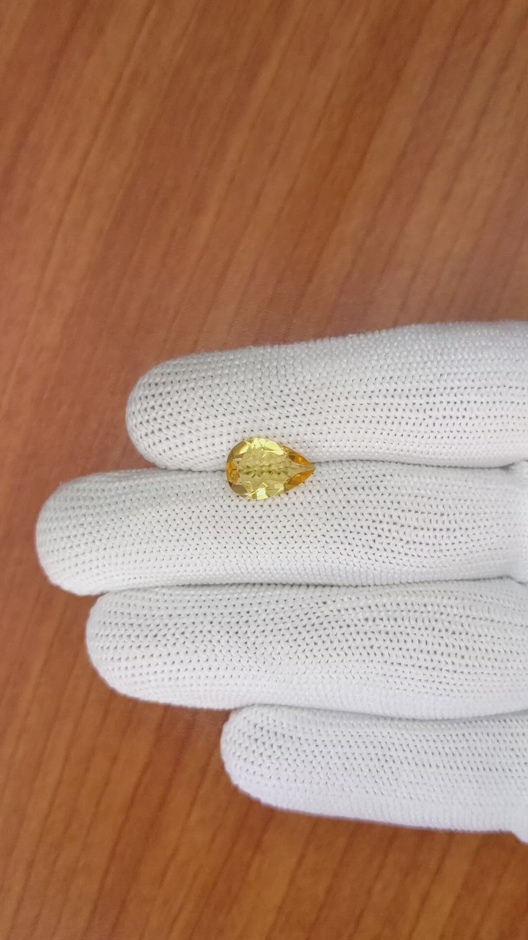 2.16 Ct. Citrine from Brazil Size Video
