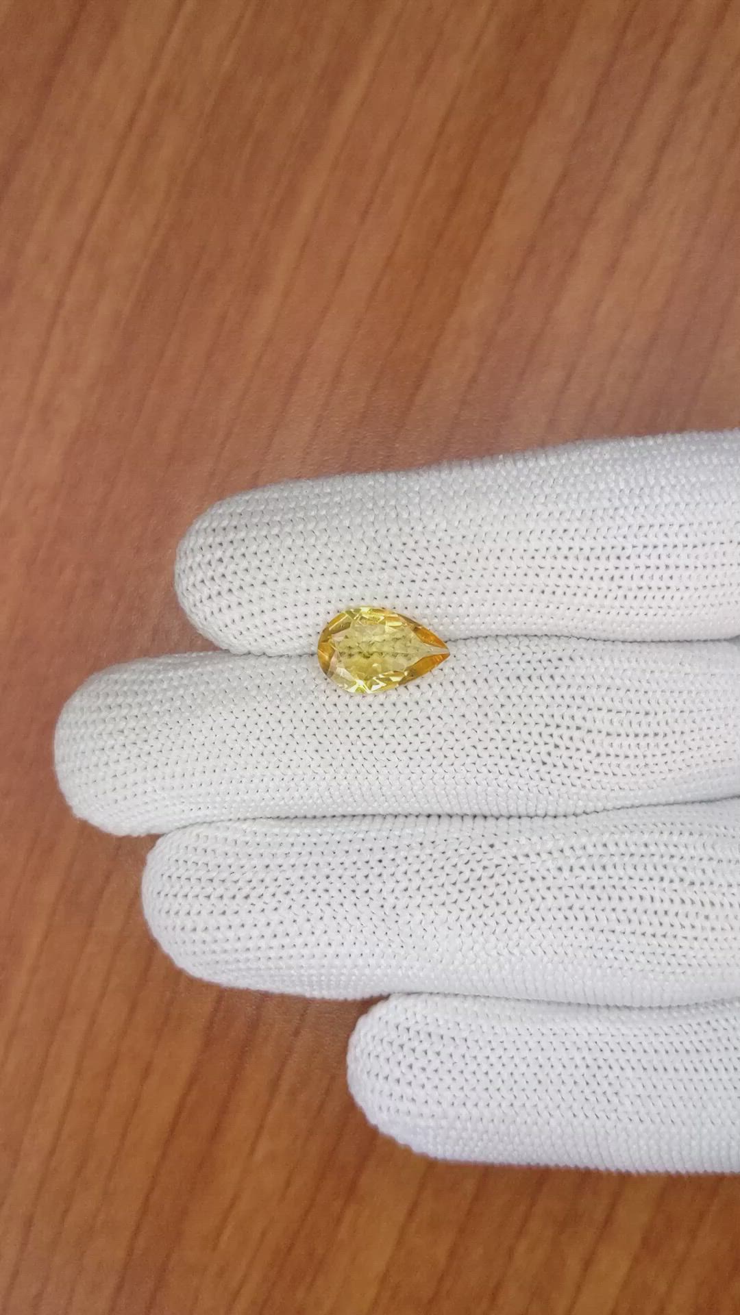 1.94 Ct. Citrine from Brazil Size Video