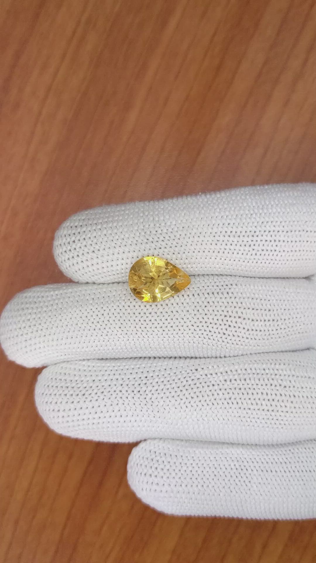 2.82 Ct. Citrine from Brazil Size Video