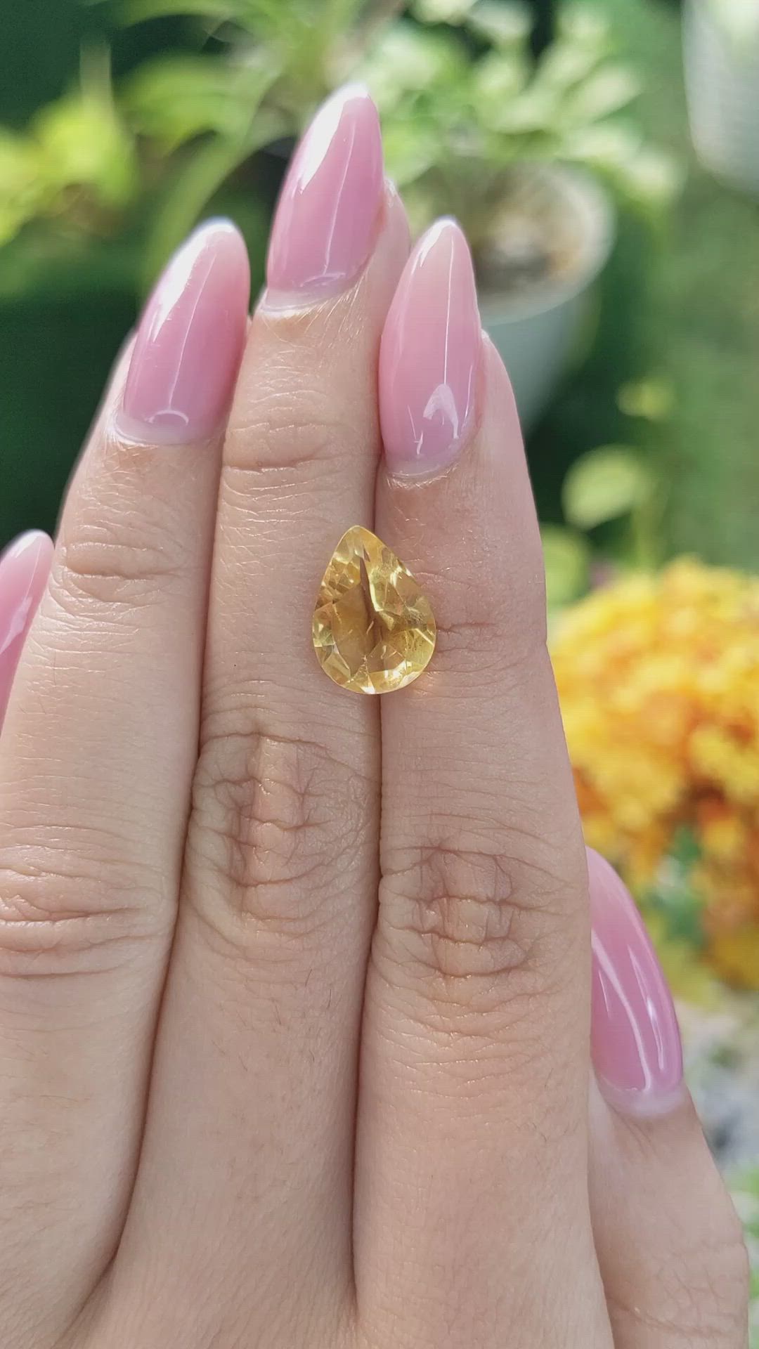 2.82 Ct. Citrine from Brazil Size Video