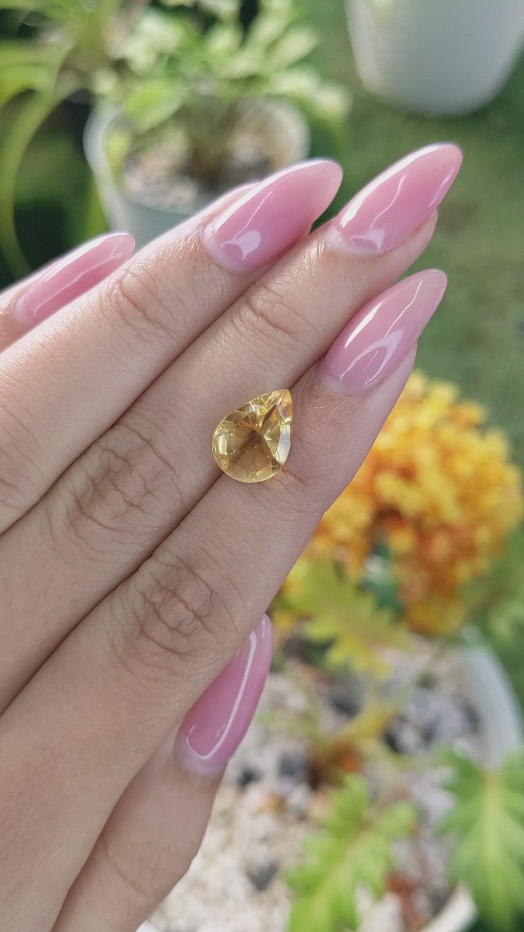 2.82 Ct. Citrine from Brazil Size Video