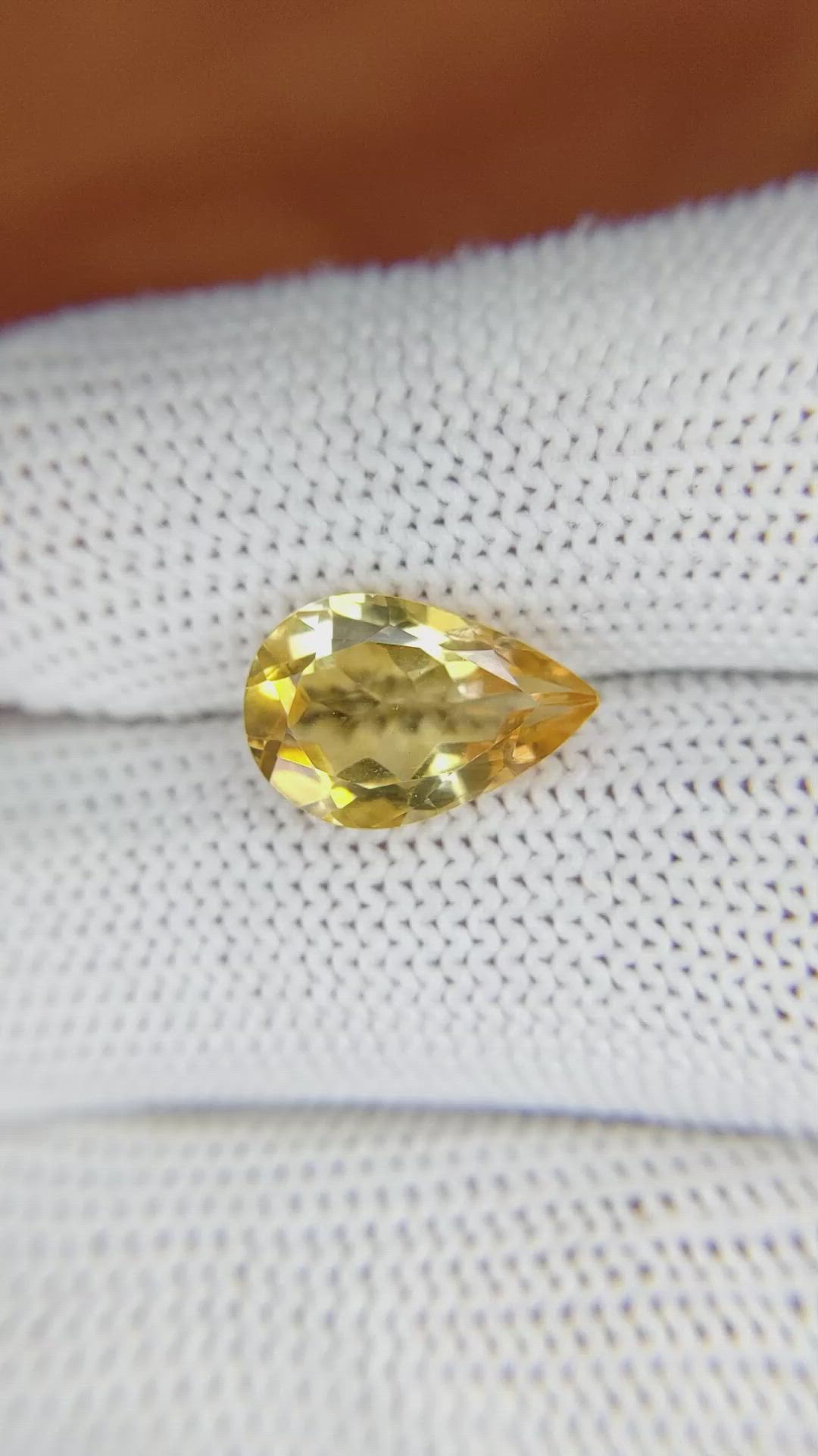2.97 Ct. Citrine from Brazil Size Video