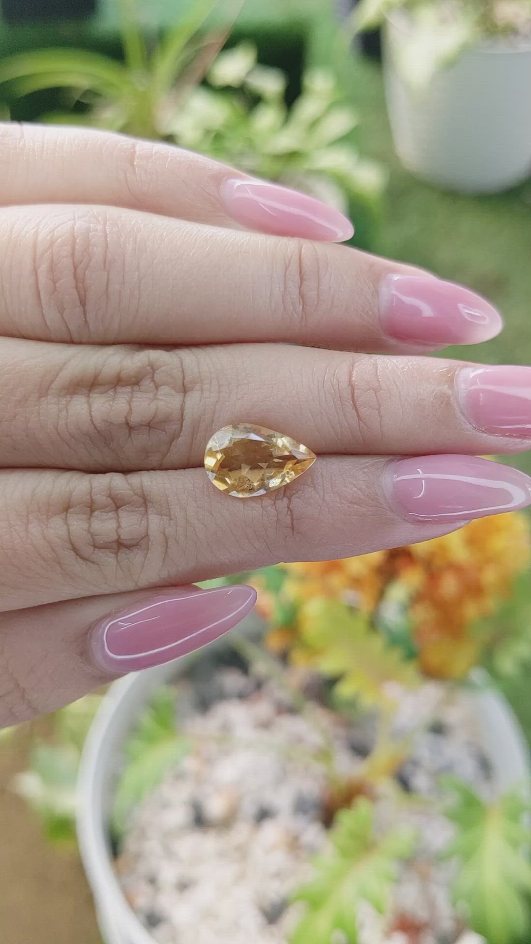2.97 Ct. Citrine from Brazil Size Video