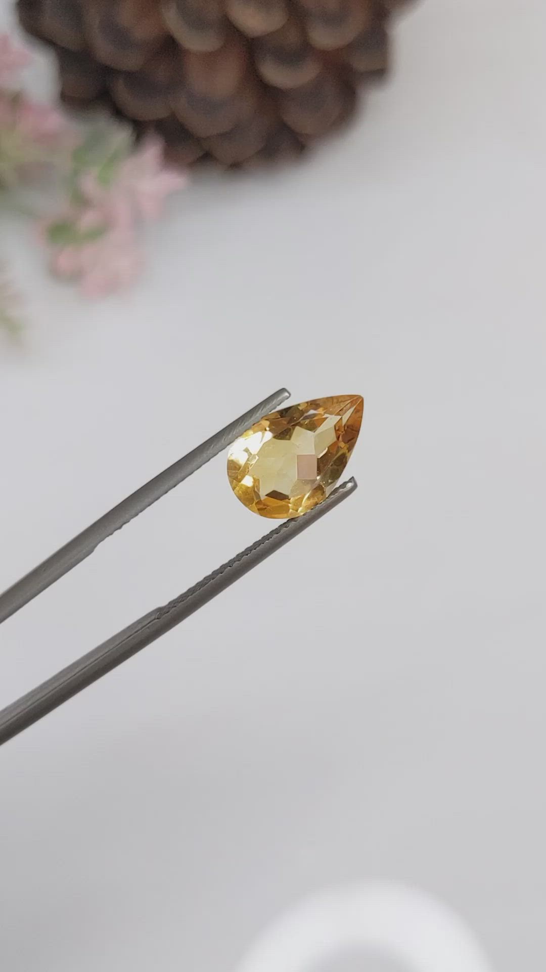 2.97 Ct. Citrine from Brazil Size Video
