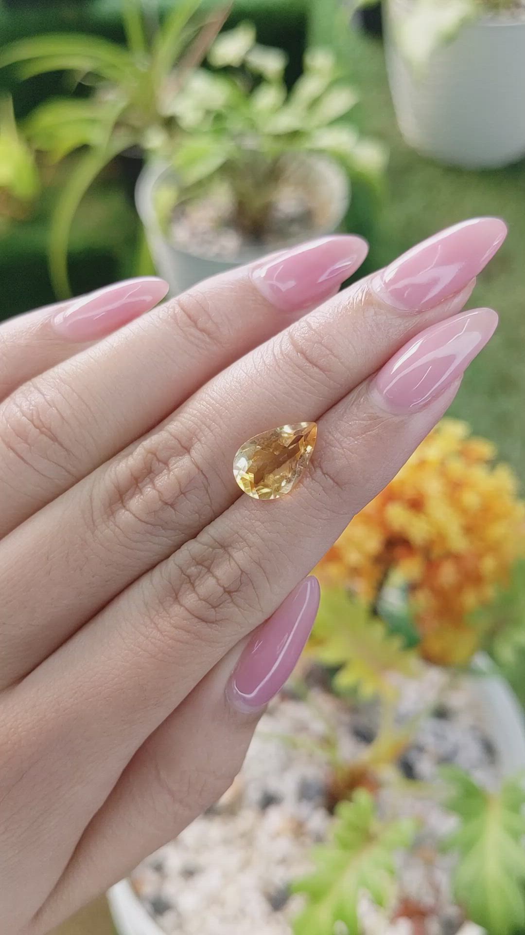 2.97 Ct. Citrine from Brazil Size Video