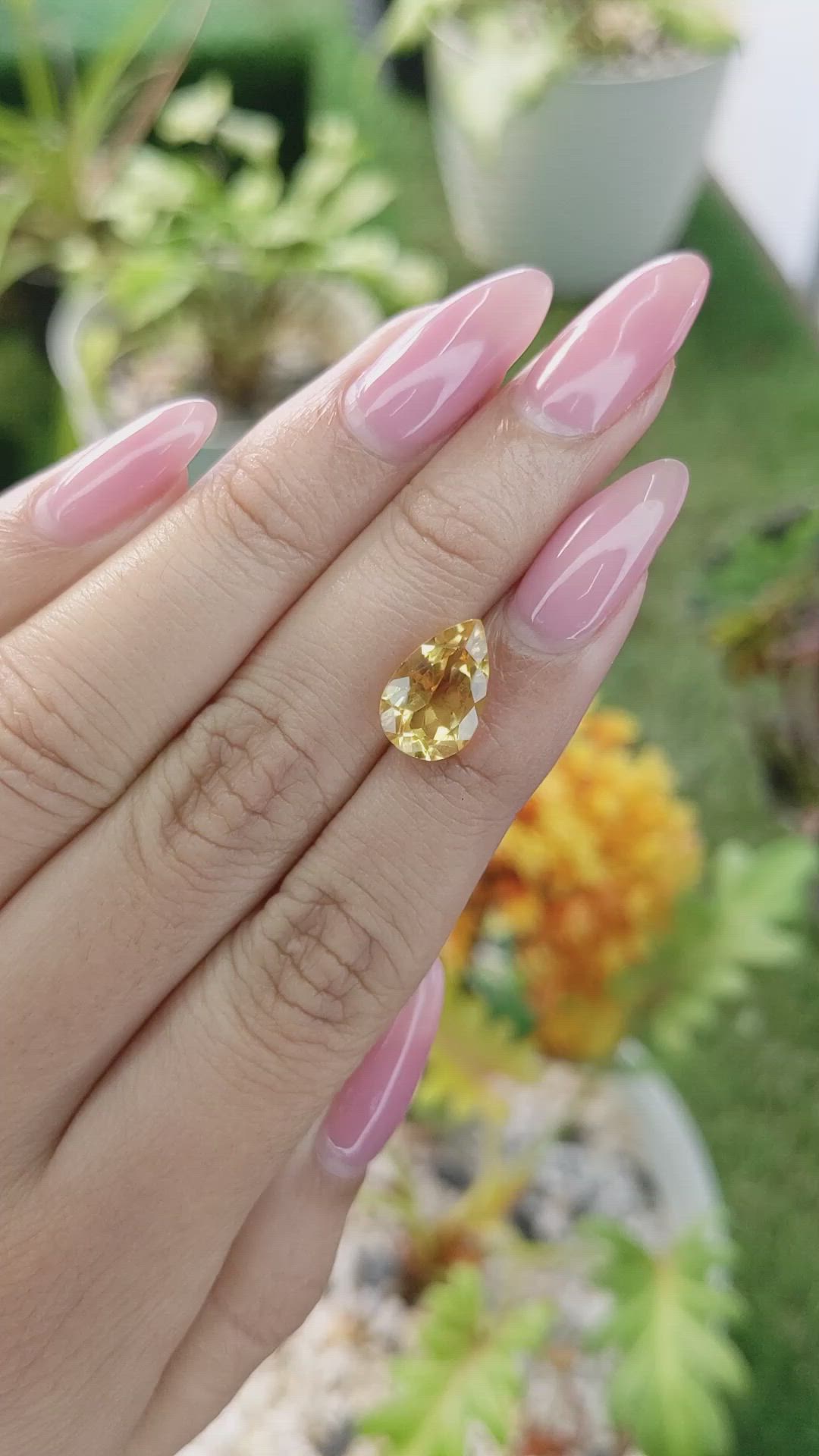2.92 Ct. Citrine from Brazil Size Video
