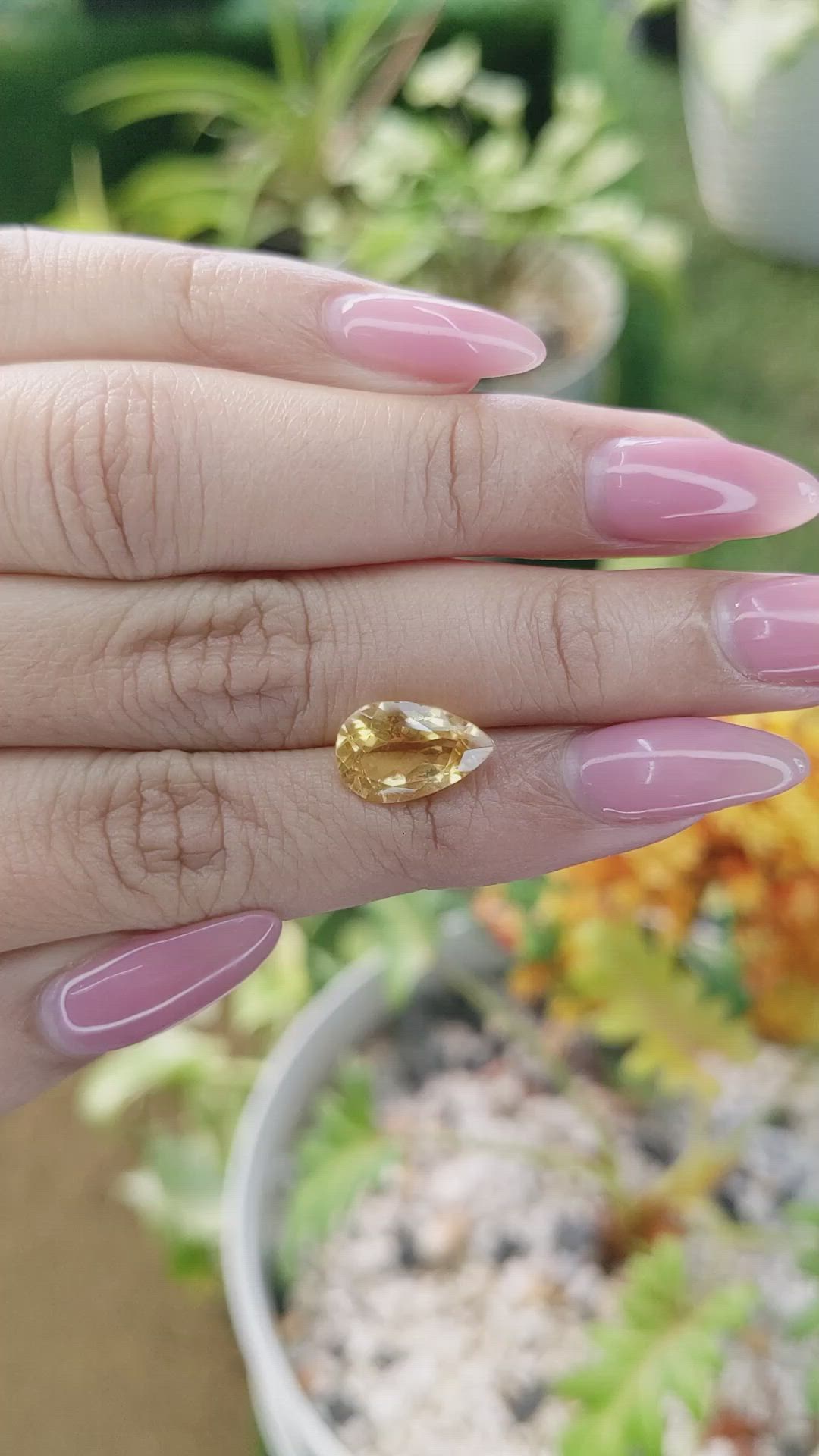 2.92 Ct. Citrine from Brazil Size Video