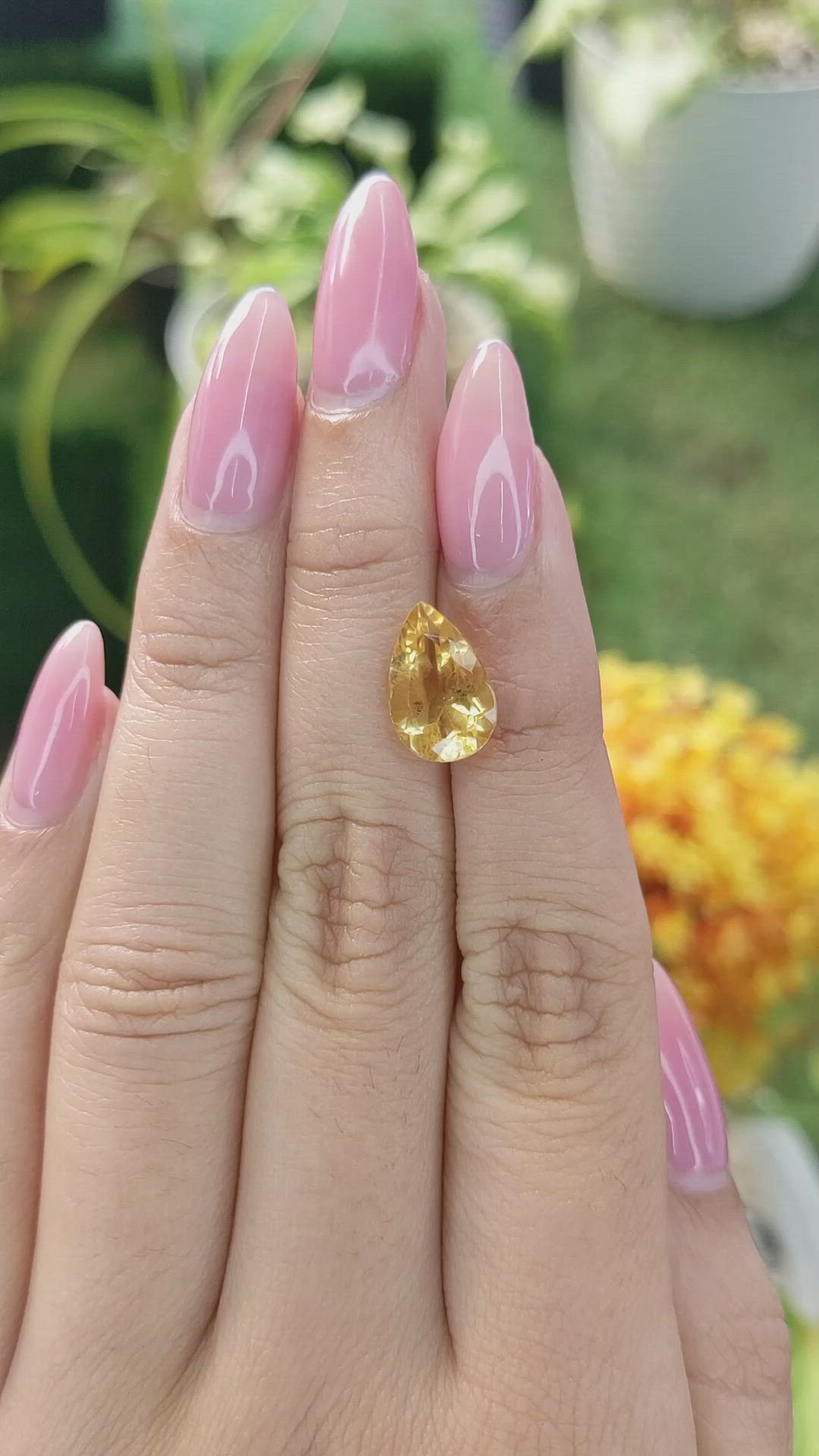 2.92 Ct. Citrine from Brazil Size Video