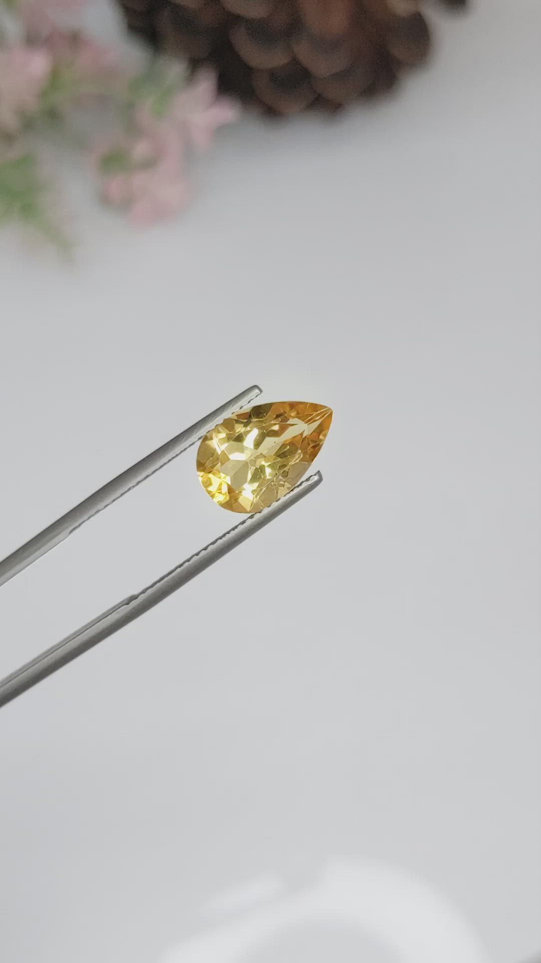 2.92 Ct. Citrine from Brazil Size Video