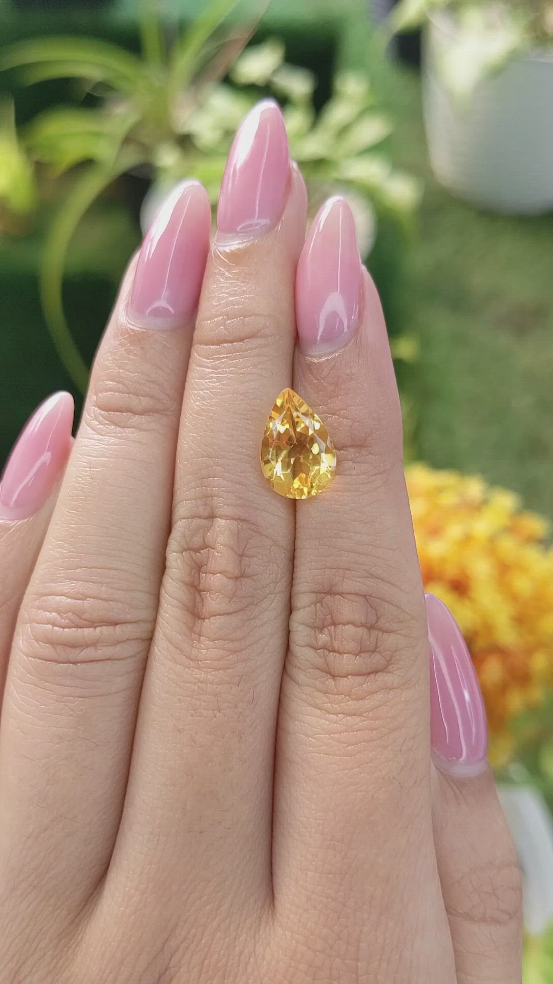 2.94 Ct. Citrine from Brazil Size Video