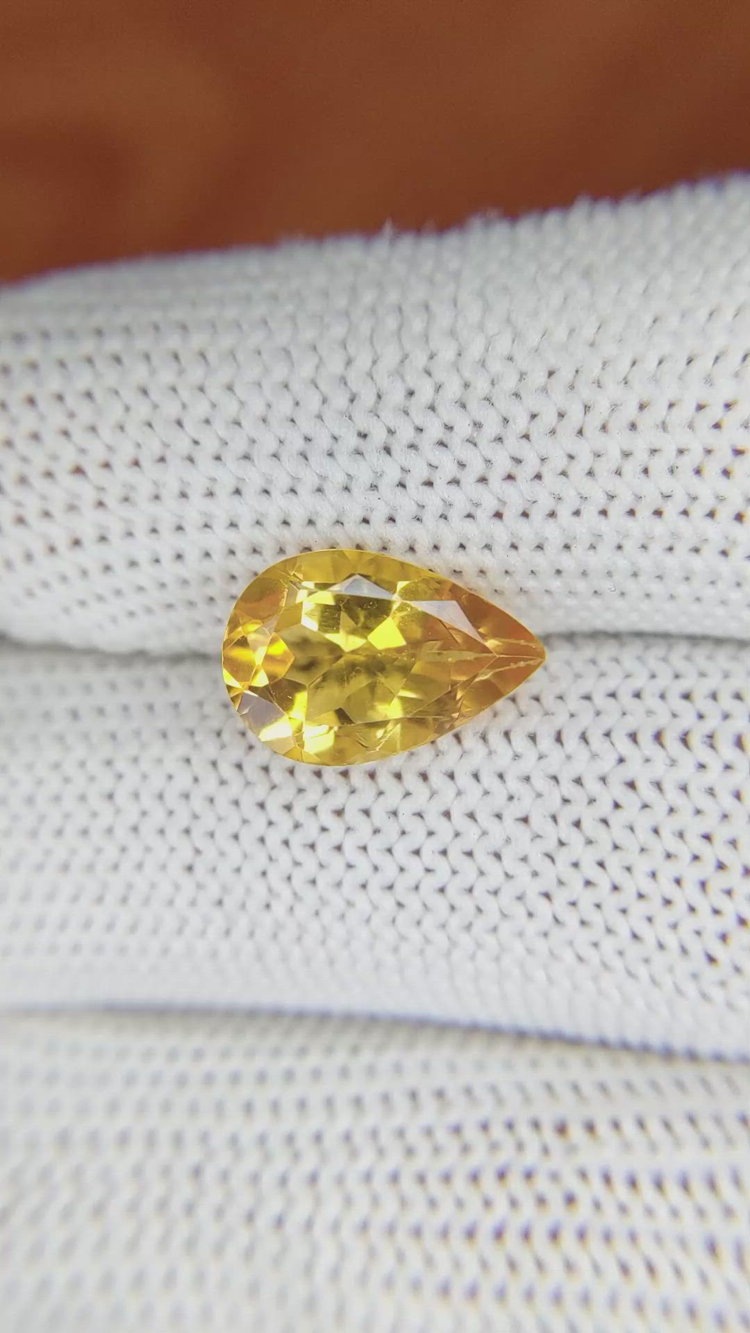 2.94 Ct. Citrine from Brazil Size Video