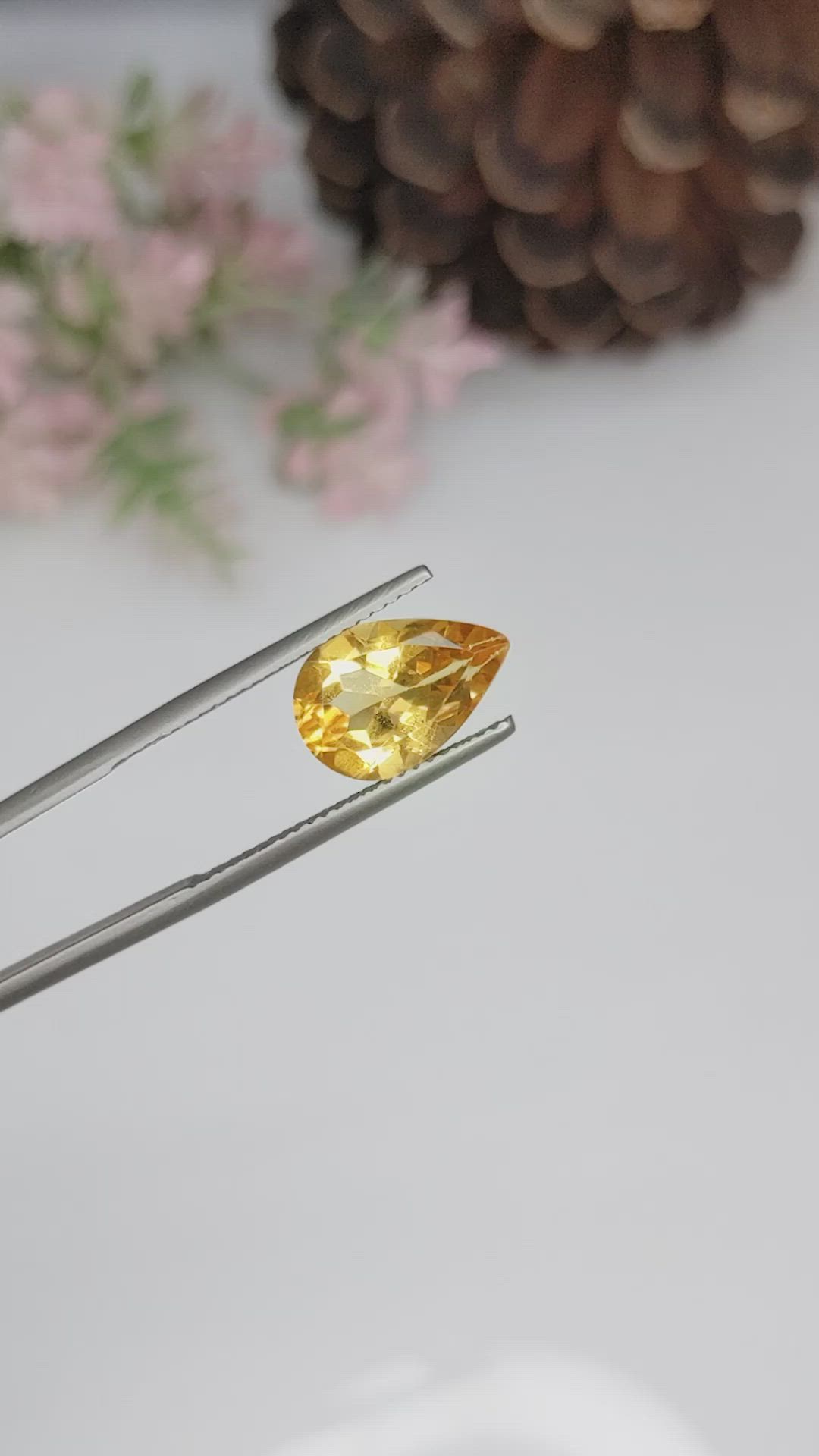 2.94 Ct. Citrine from Brazil Size Video