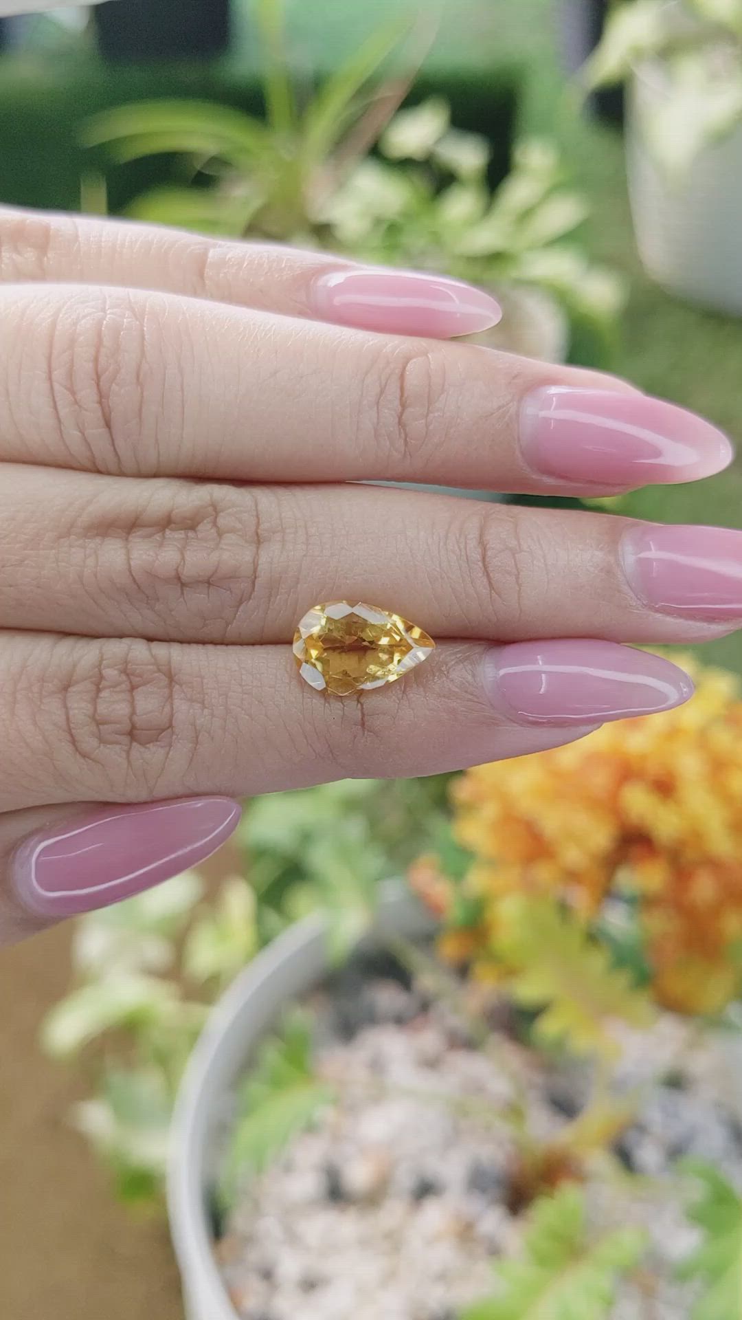 2.94 Ct. Citrine from Brazil Size Video