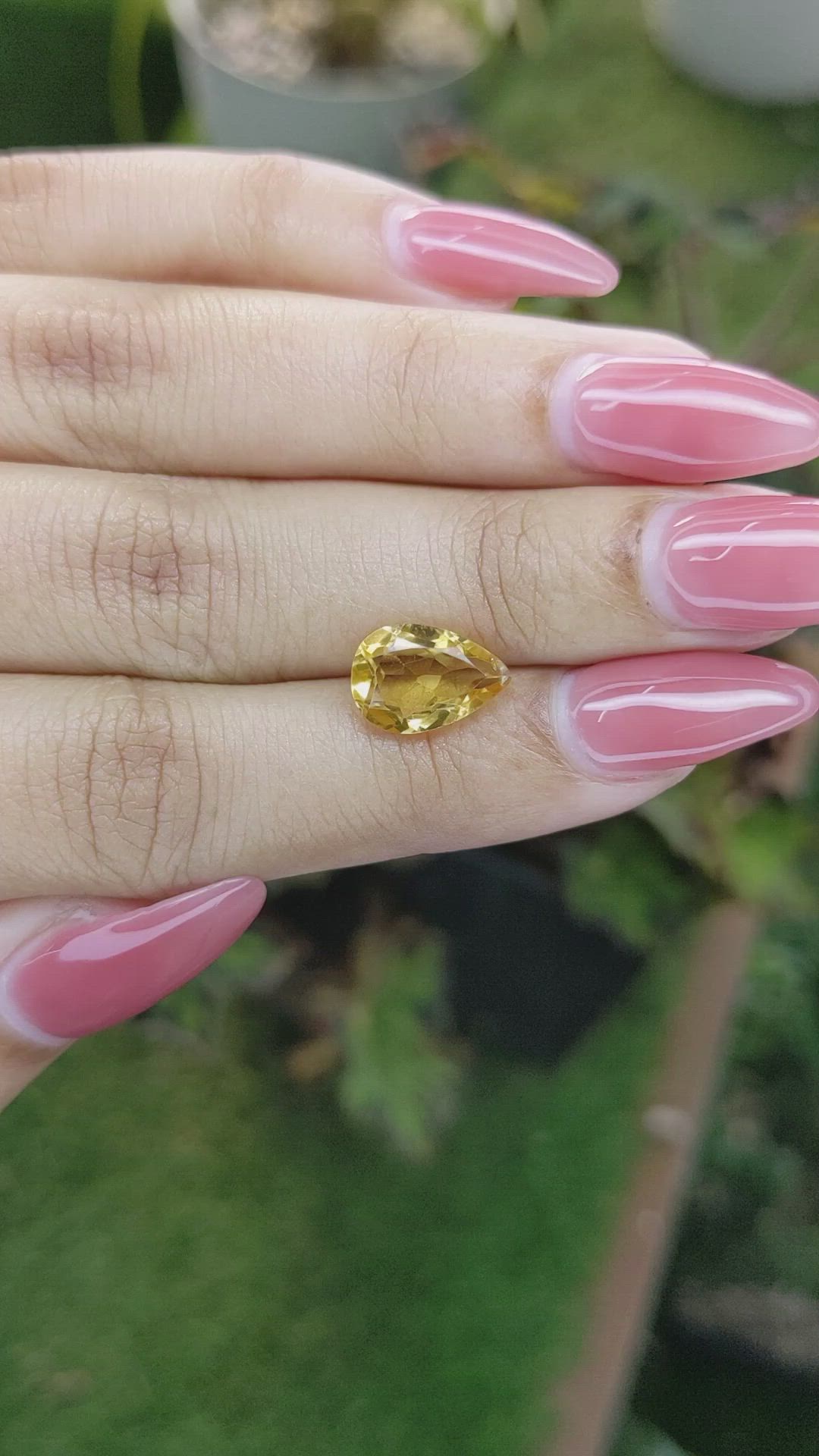 2.38 Ct. Citrine from Brazil Size Video