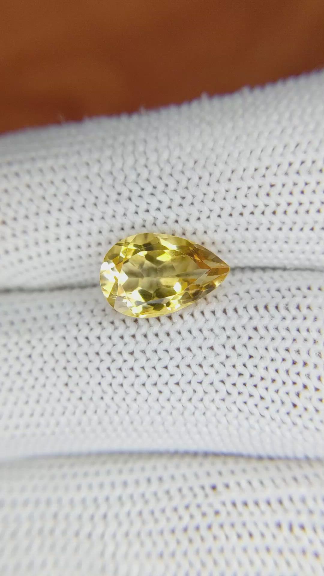 2.77 Ct. Citrine from Brazil Size Video