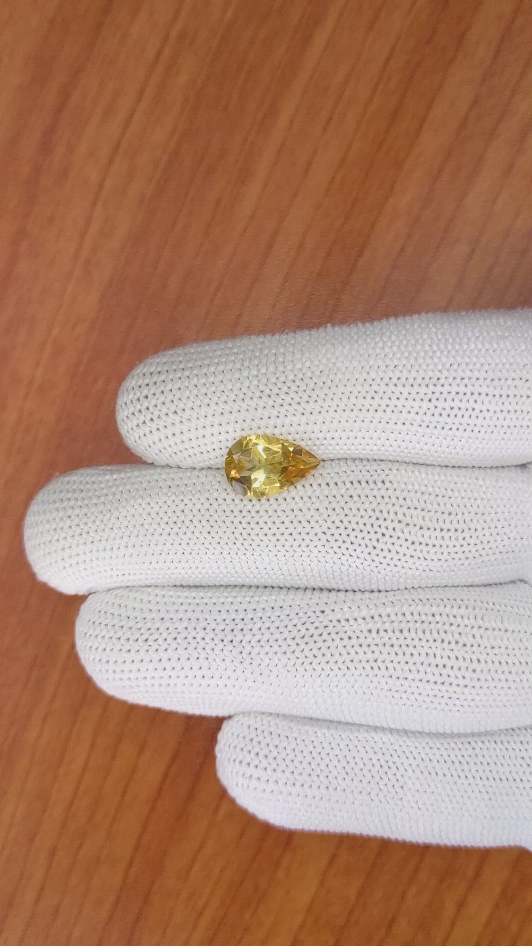 2.12 Ct. Citrine from Brazil Size Video