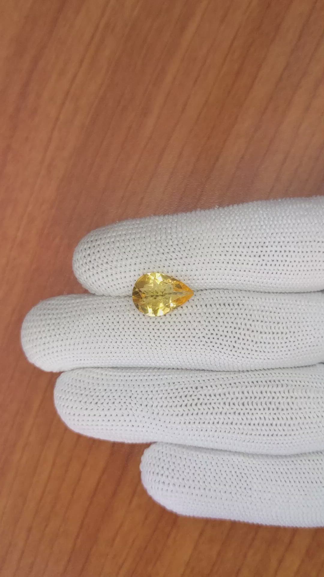2.60 Ct. Citrine from Brazil Size Video