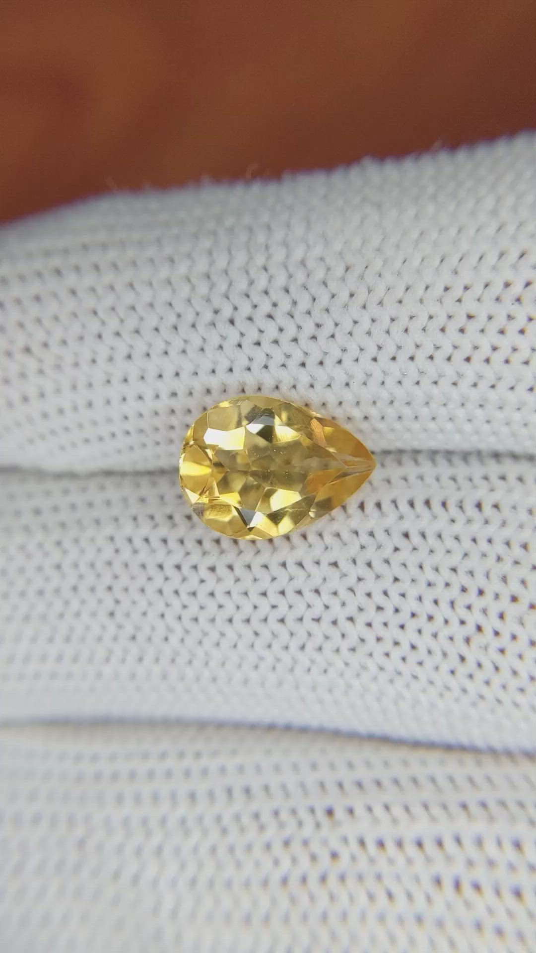 2.29 Ct. Citrine from Brazil Size Video