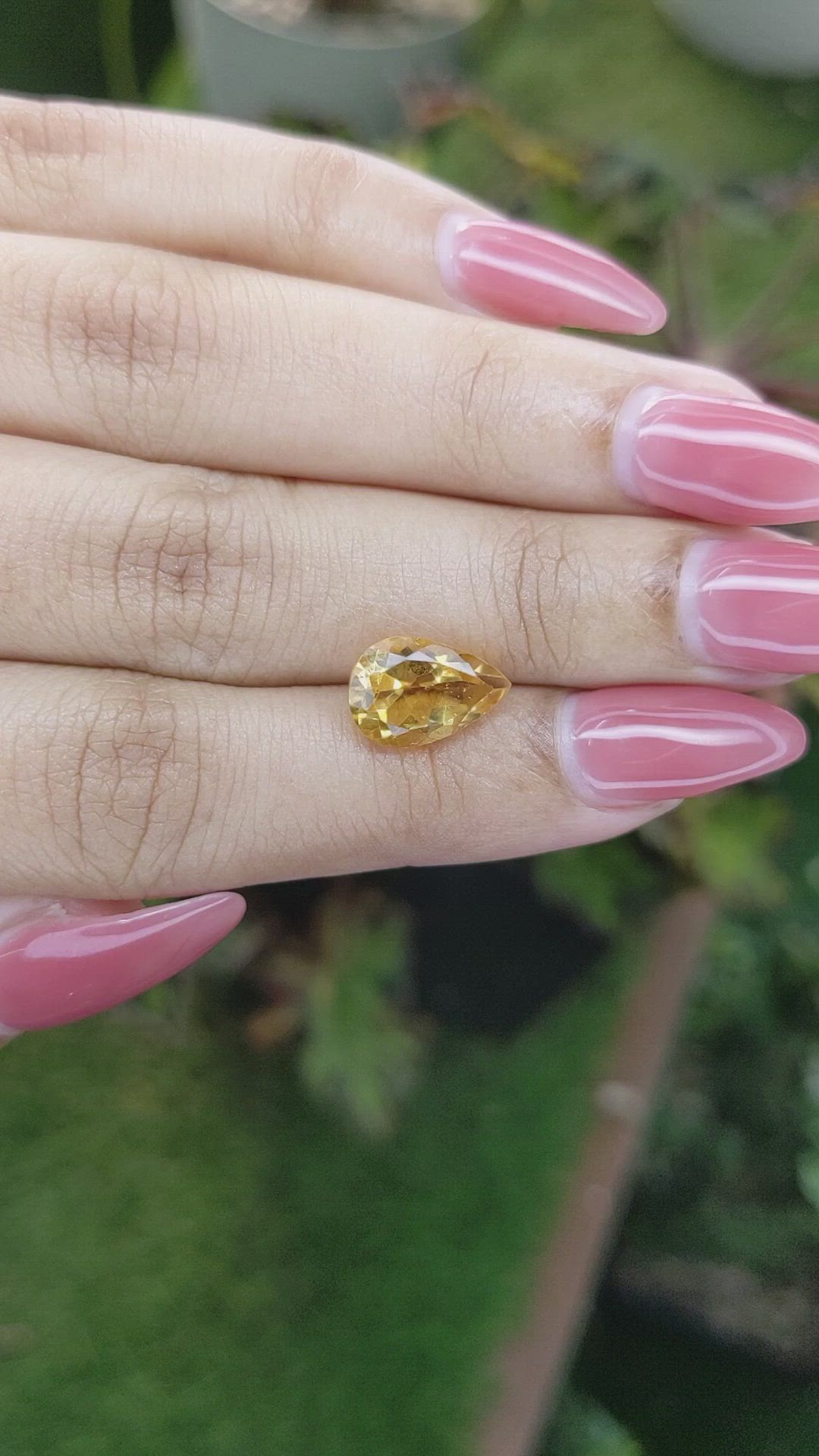 2.57 Ct. Citrine from Brazil Size Video