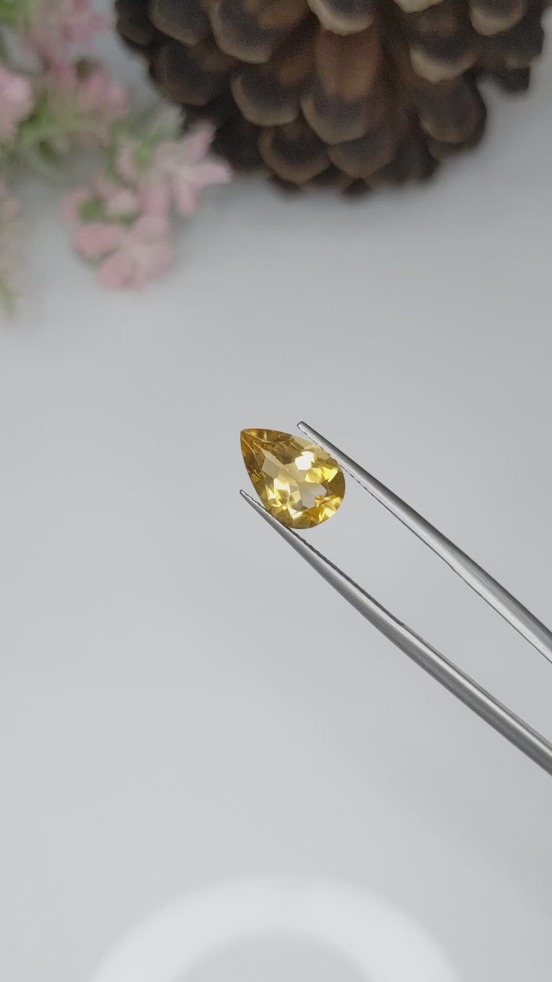 2.57 Ct. Citrine from Brazil Size Video