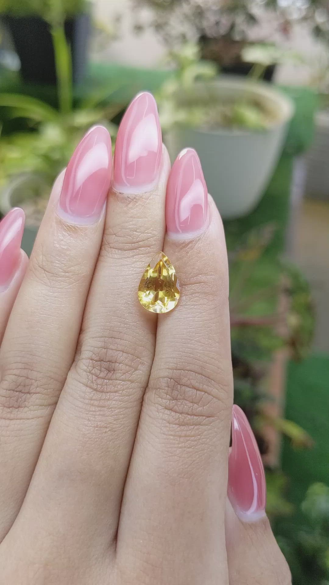 2.57 Ct. Citrine from Brazil Size Video