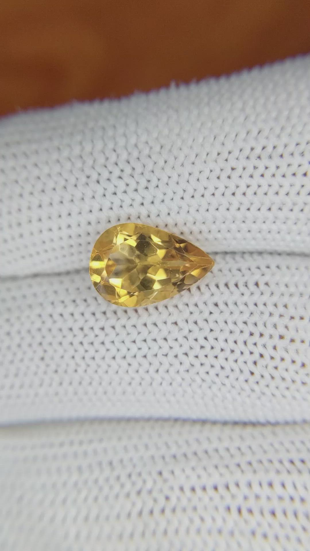 2.57 Ct. Citrine from Brazil Size Video