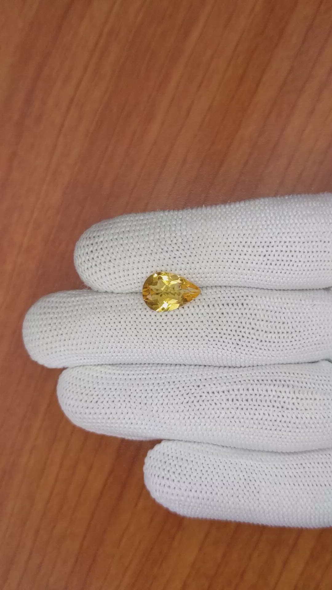 2.33 Ct. Citrine from Brazil Size Video