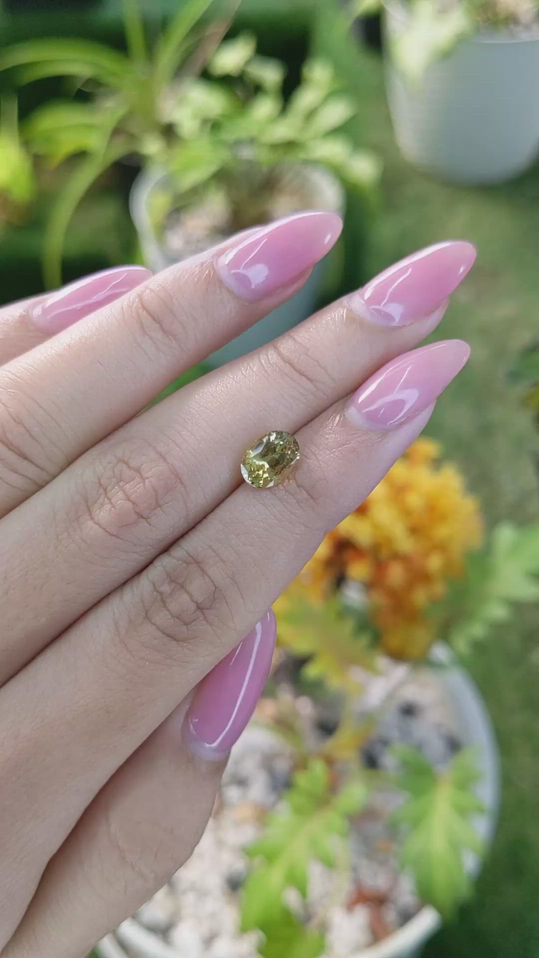 1.80 Ct. Chrysoberyl from Ceylon (Sri Lanka) Size Video