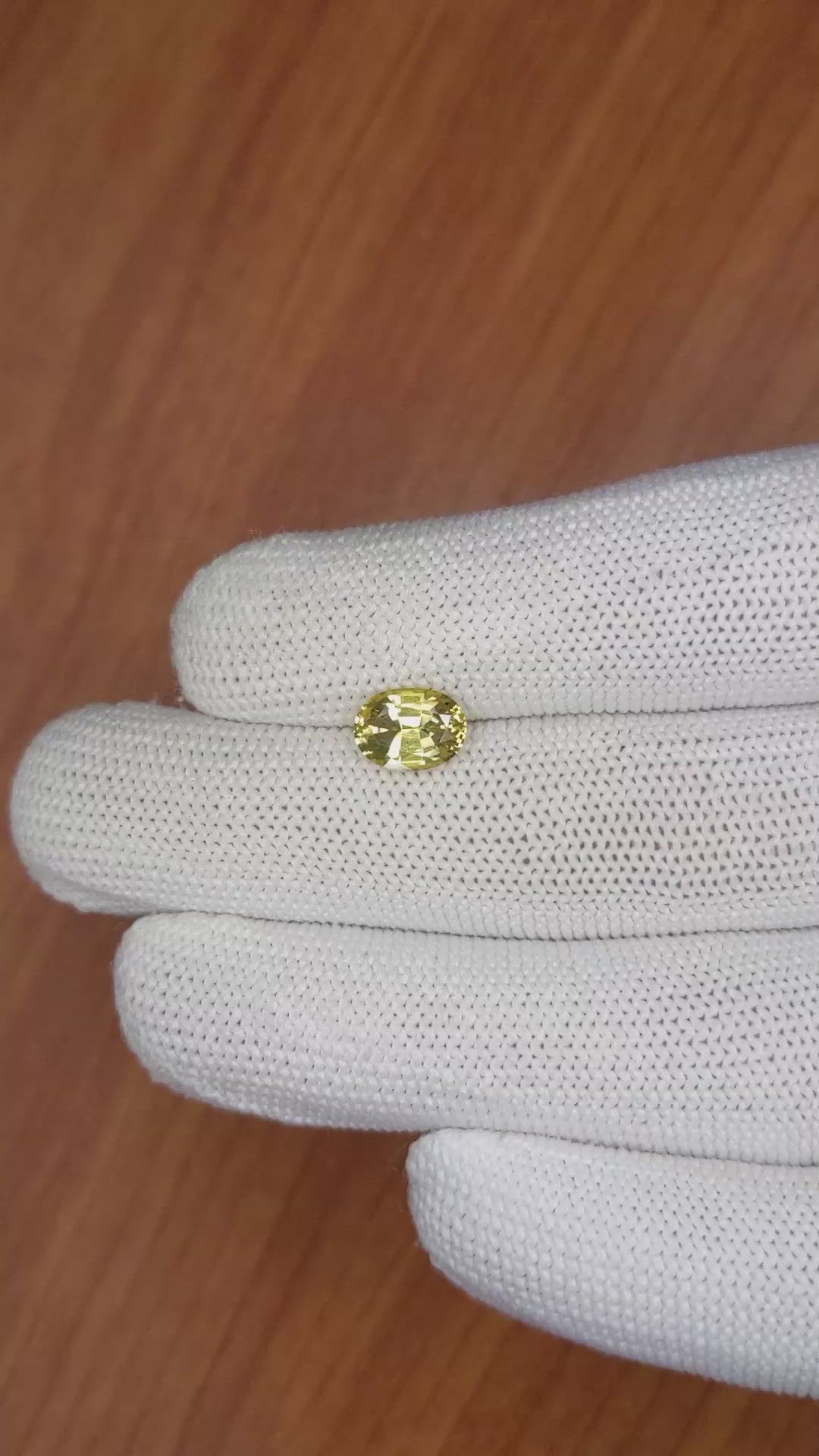 1.80 Ct. Chrysoberyl from Ceylon (Sri Lanka) Size Video