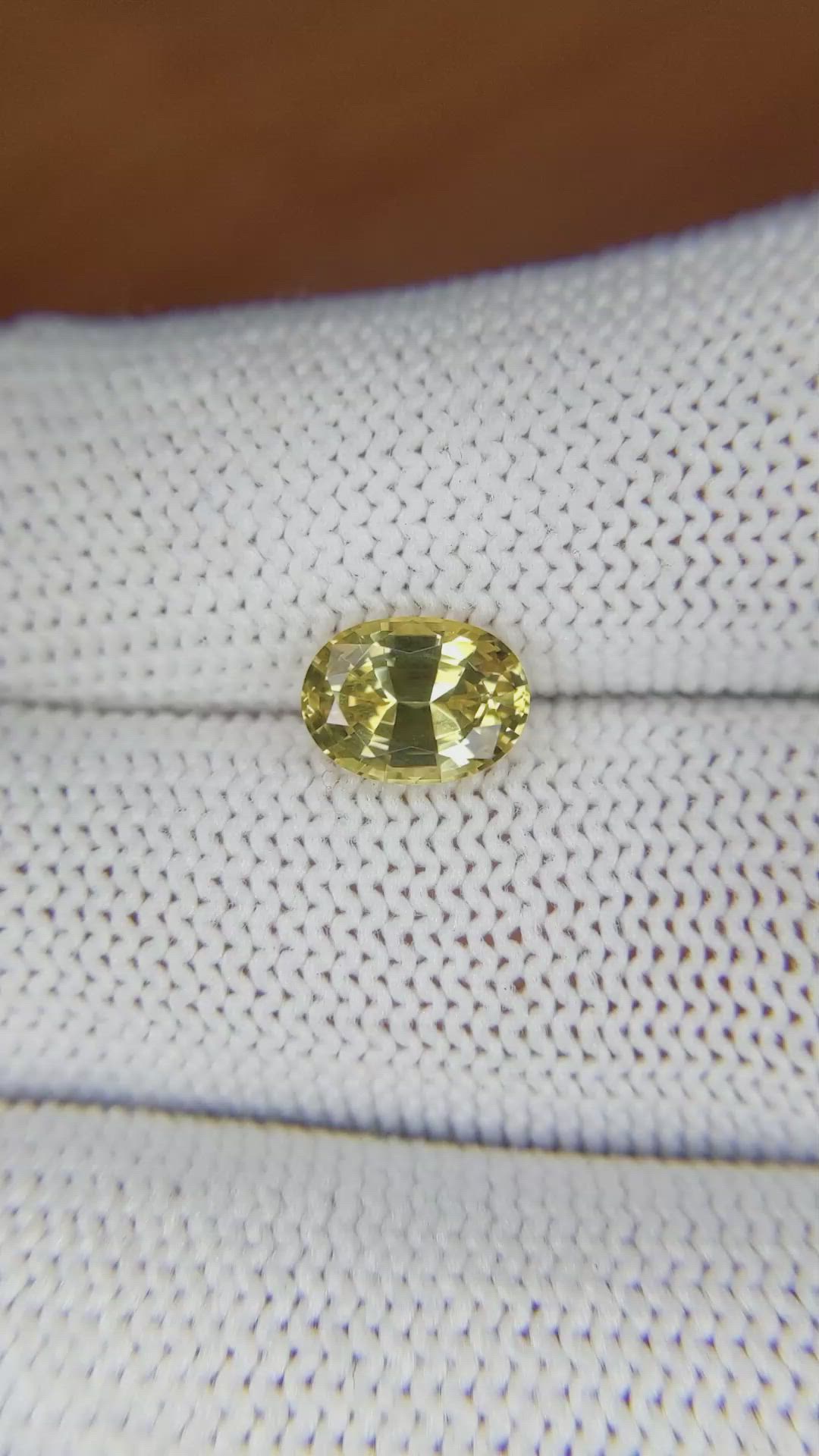 1.80 Ct. Chrysoberyl from Ceylon (Sri Lanka) Size Video