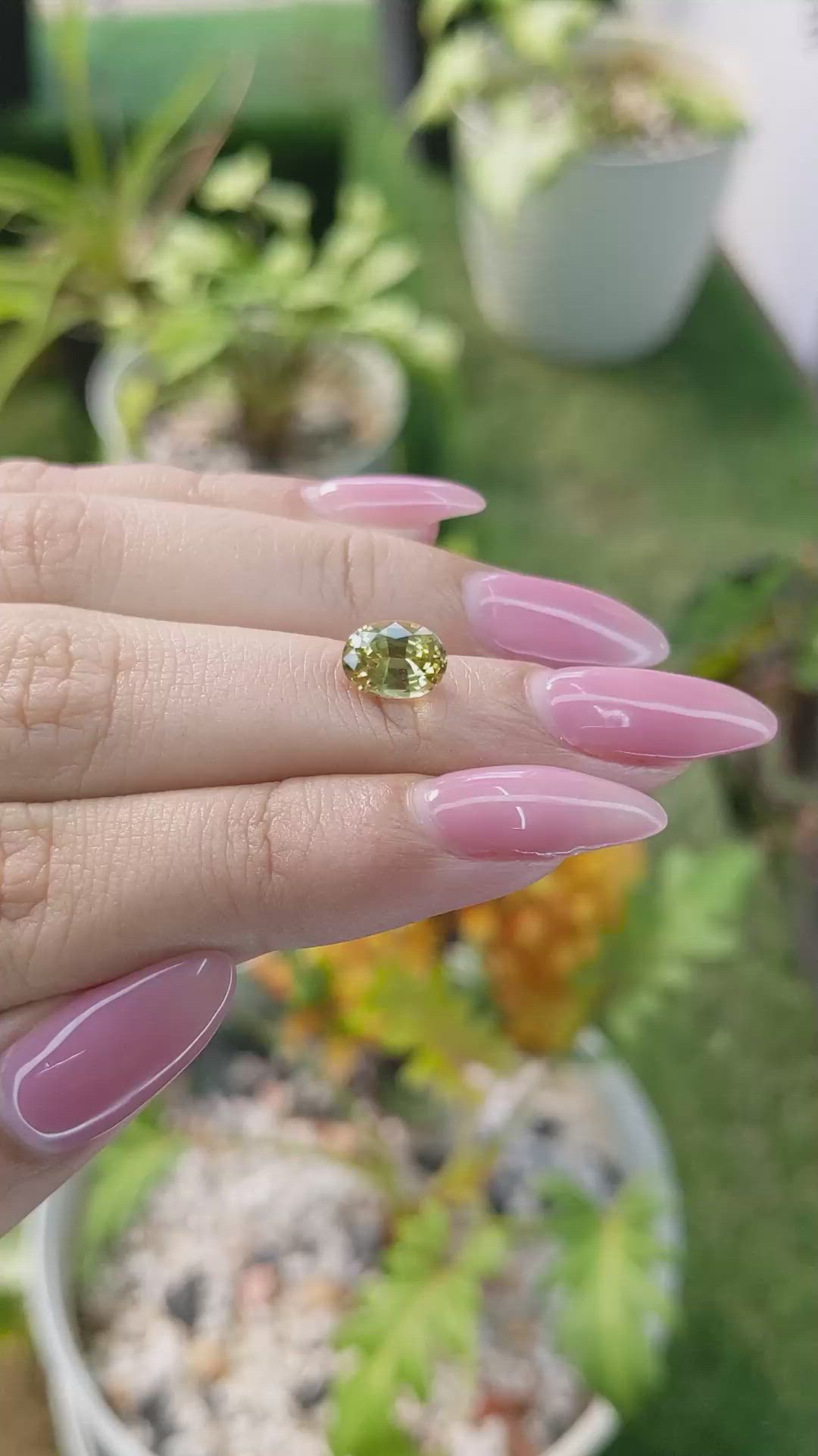 1.80 Ct. Chrysoberyl from Ceylon (Sri Lanka) Size Video