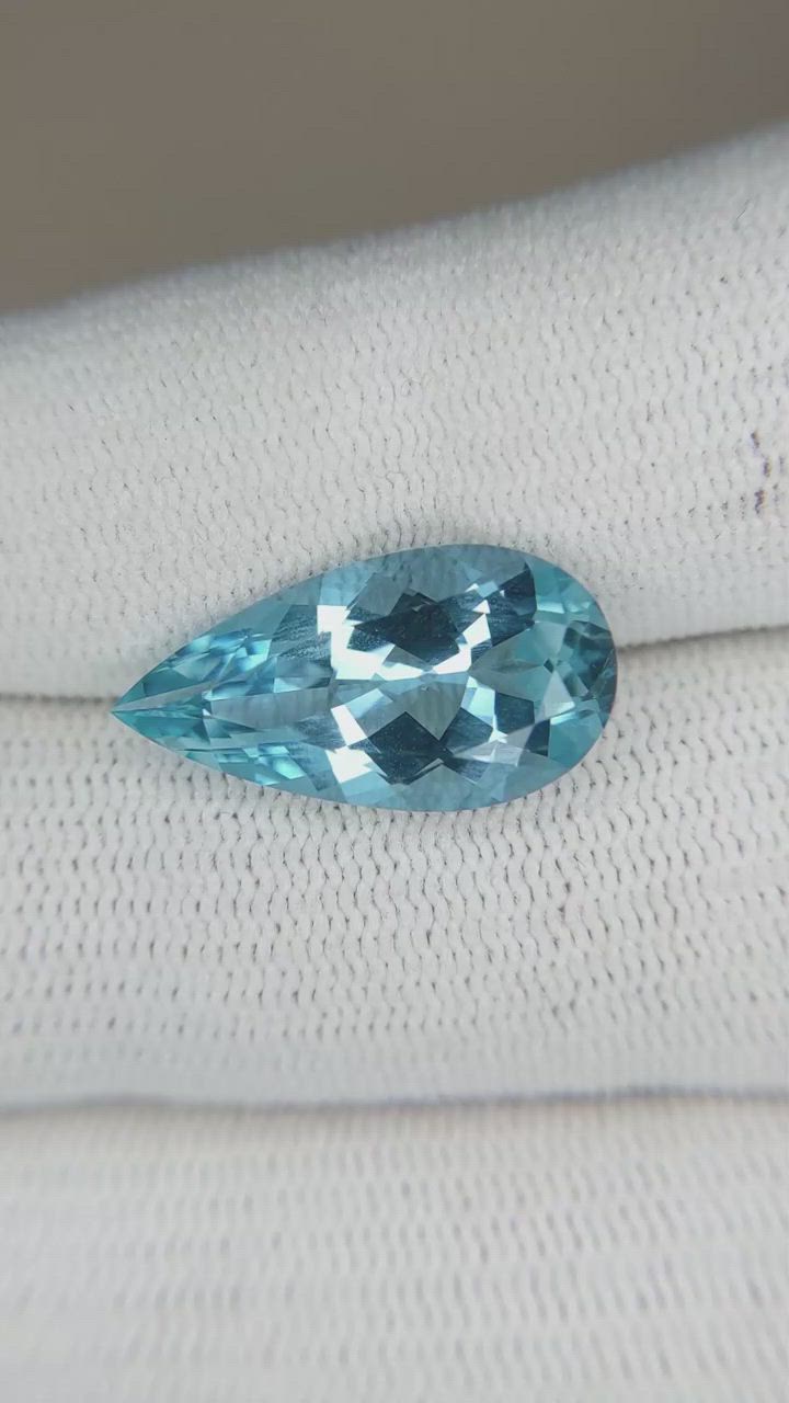 5.51 Ct. Aquamarine from Brazil Size Video